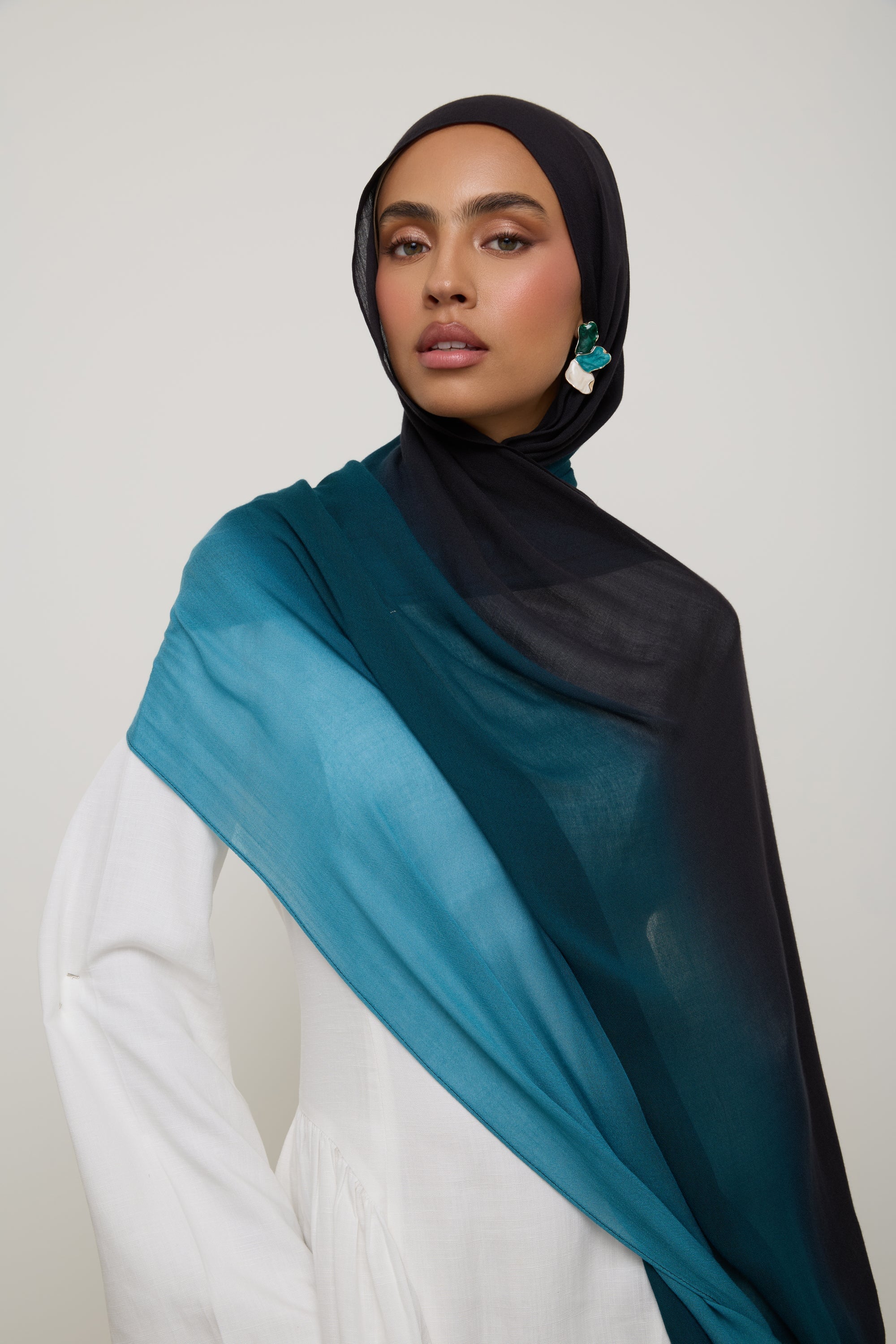 Ombre Modal Hijab - Sea Depths Hijab Veiled 