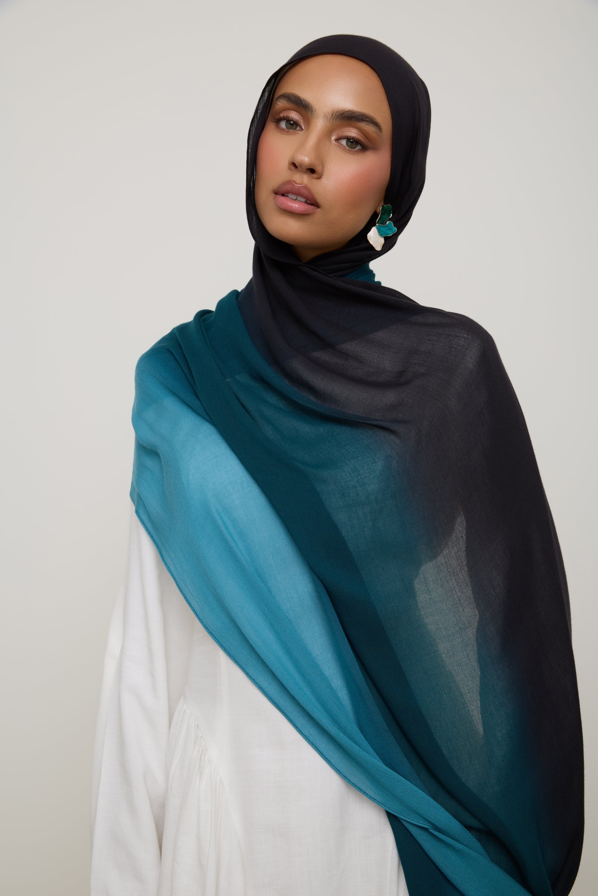 Ombre Modal Hijab - Sea Depths Hijab Veiled 