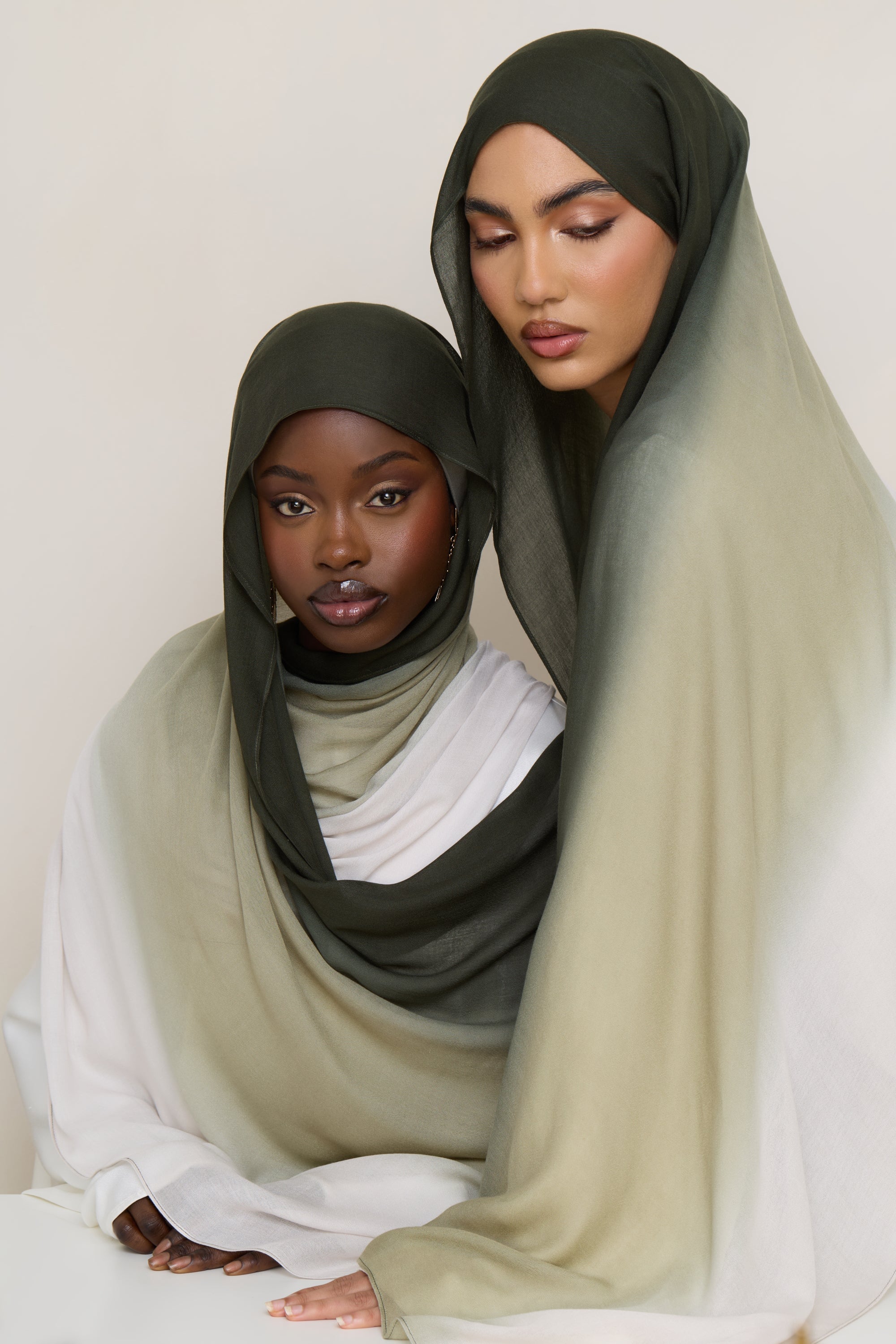 Ombre Modal Hijab - Tea Forest