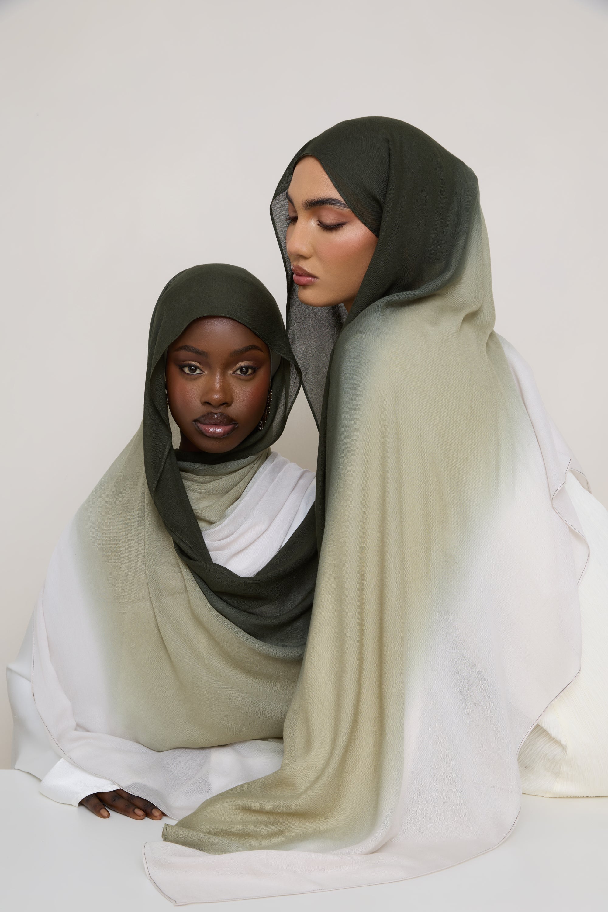 Ombre Modal Hijab - Tea Forest Hijabs Veiled 