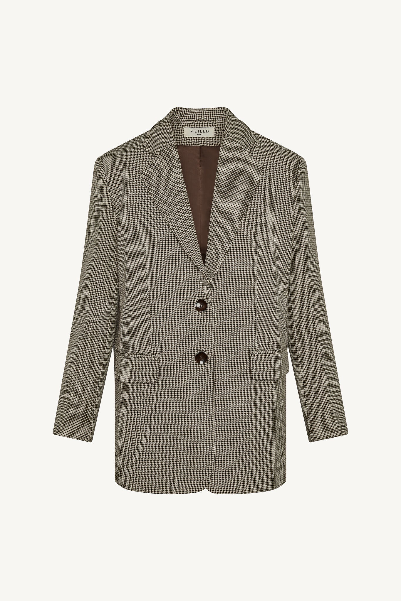 Oversized Houndstooth Blazer Abayas Veiled 