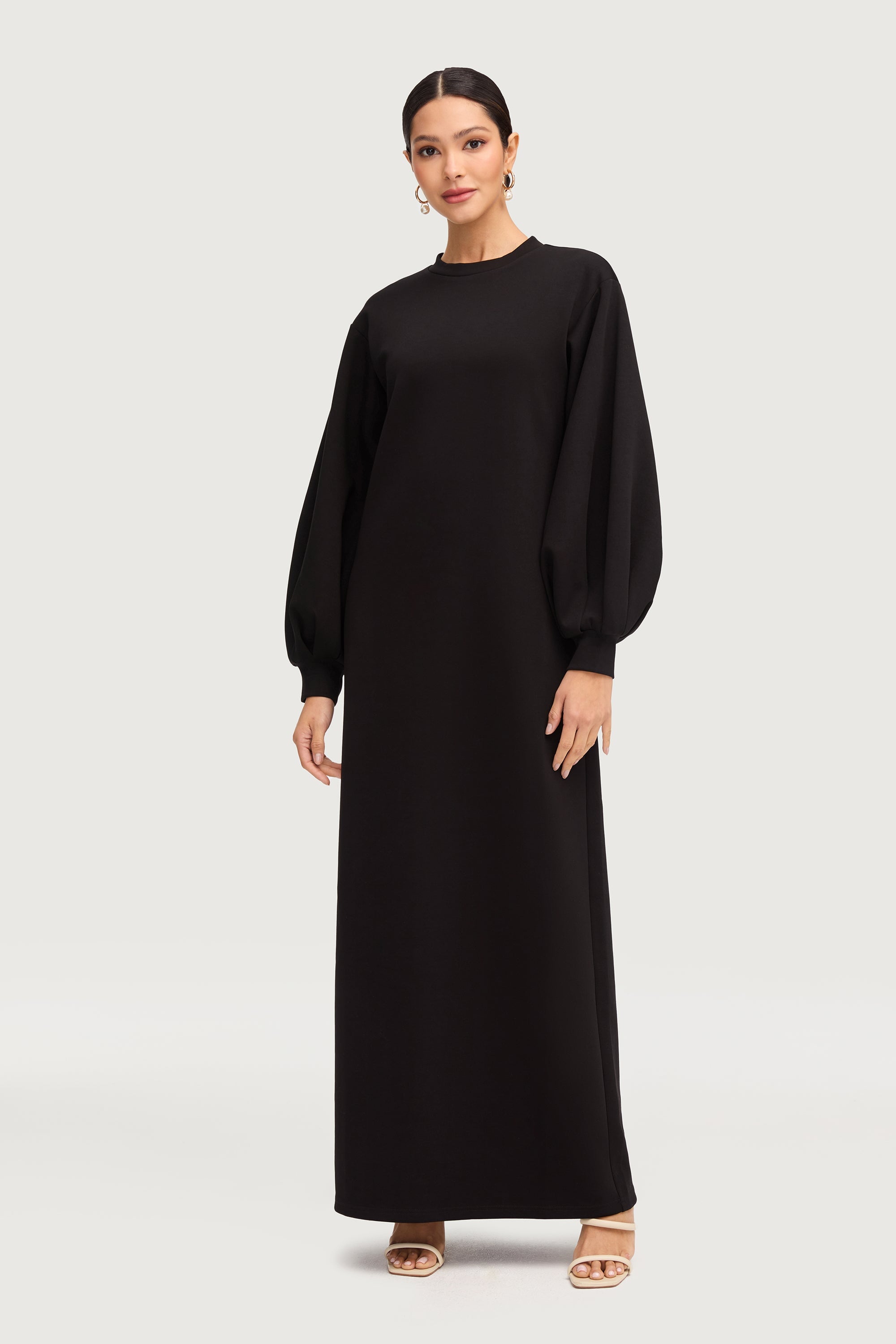 Payton Balloon Sleeve Abaya - Black Abayas Veiled 