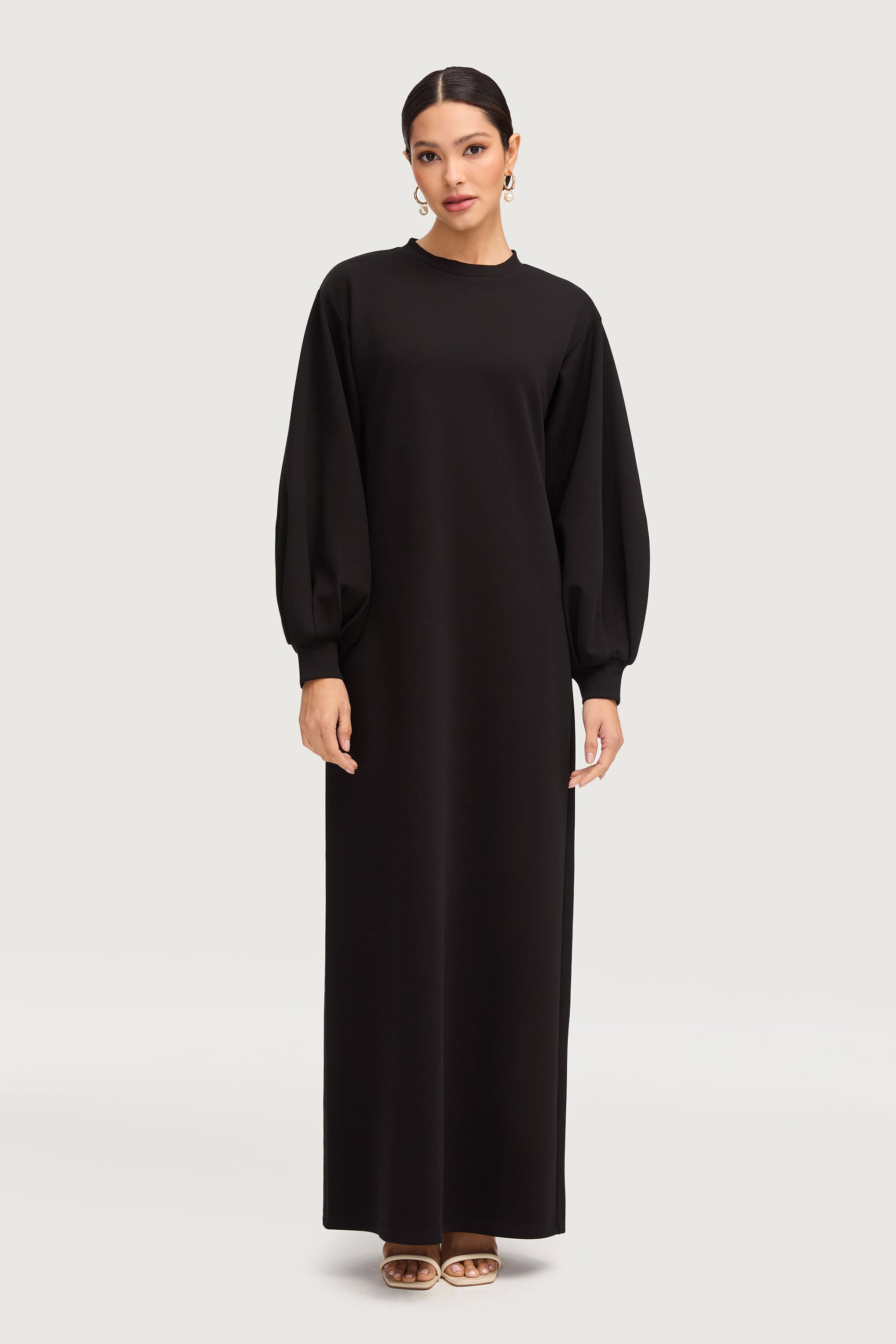 Payton Balloon Sleeve Abaya - Black Abayas Veiled 