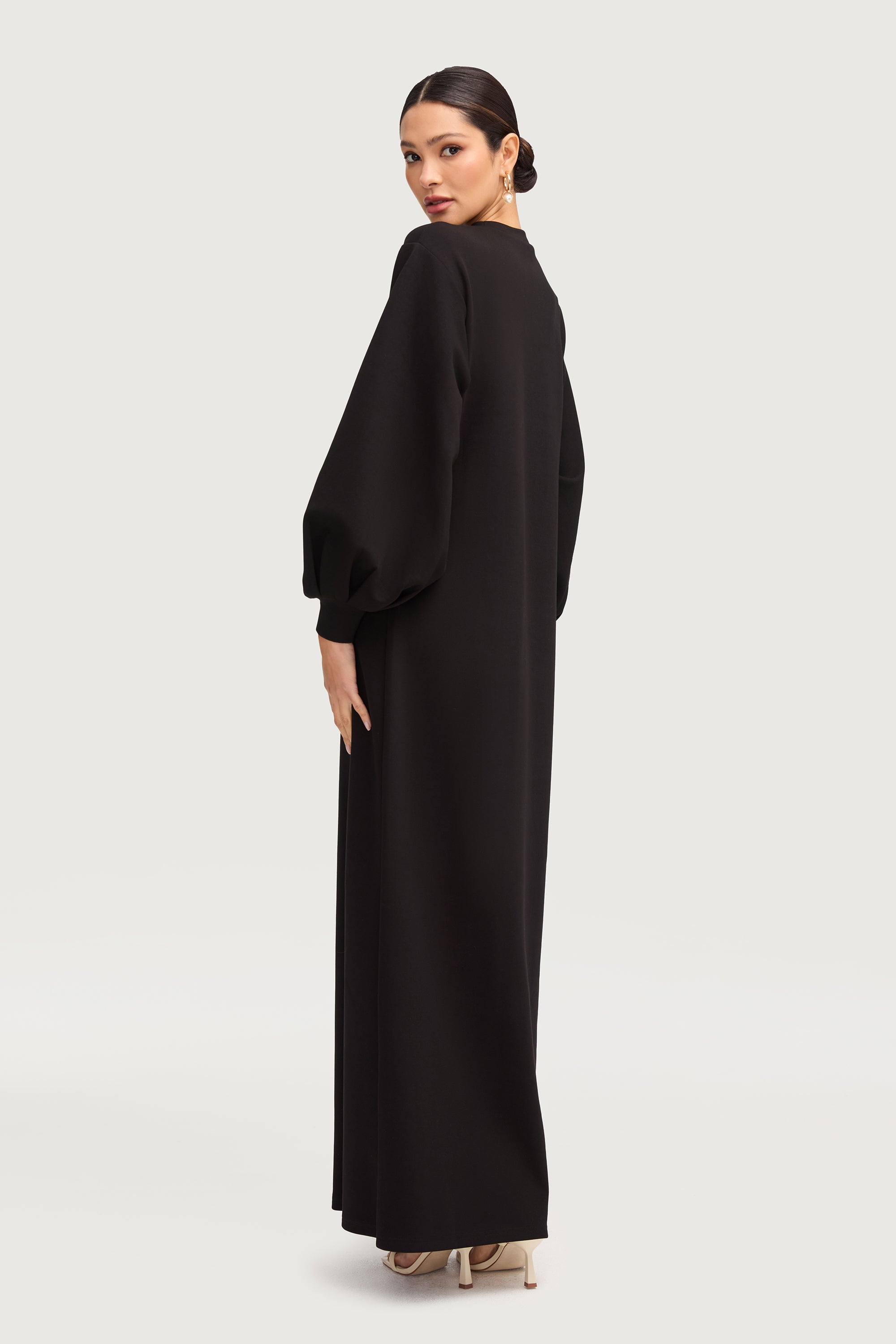 Payton Balloon Sleeve Abaya - Black Abayas Veiled 