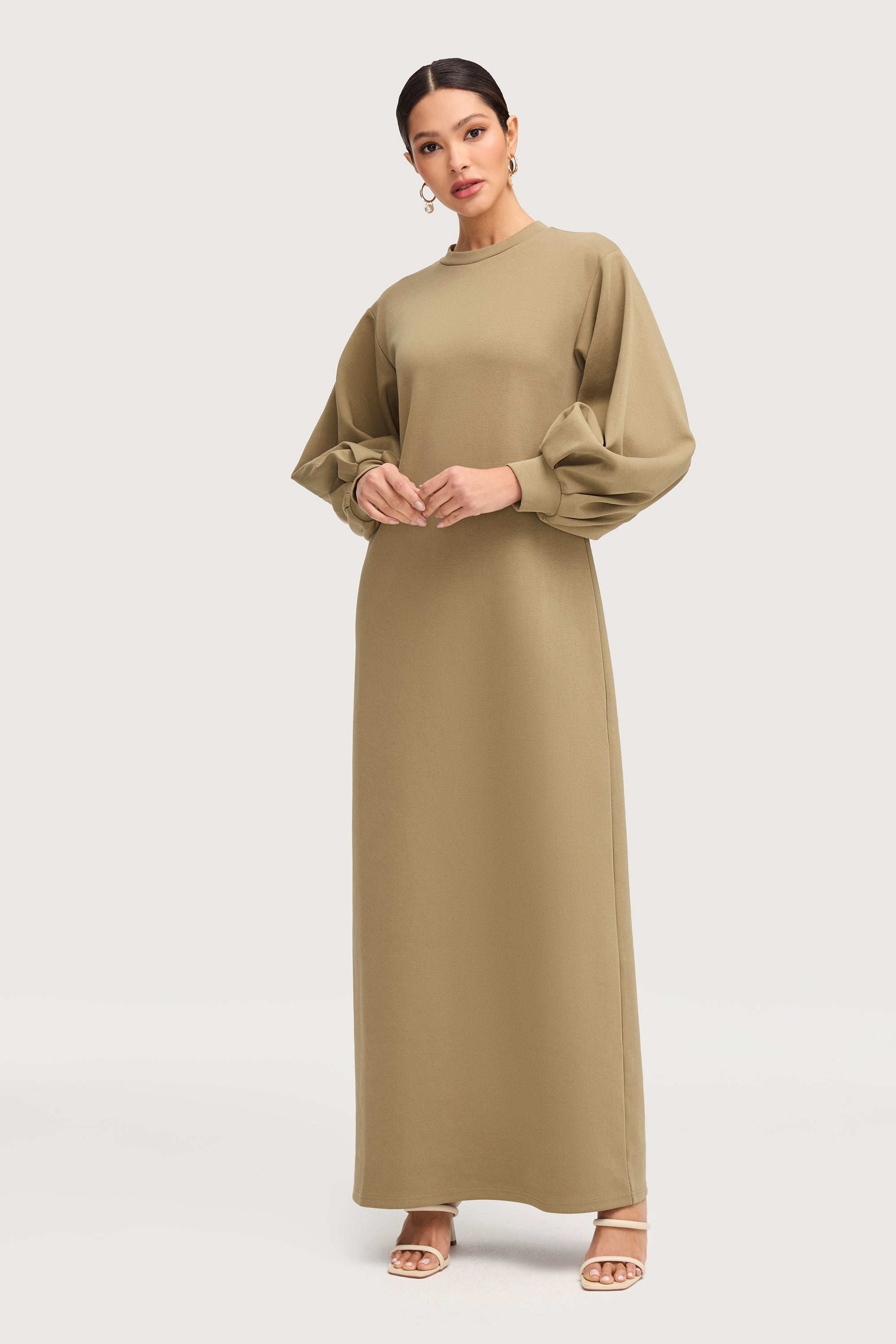 Payton Balloon Sleeve Abaya - Sage Abayas Veiled 