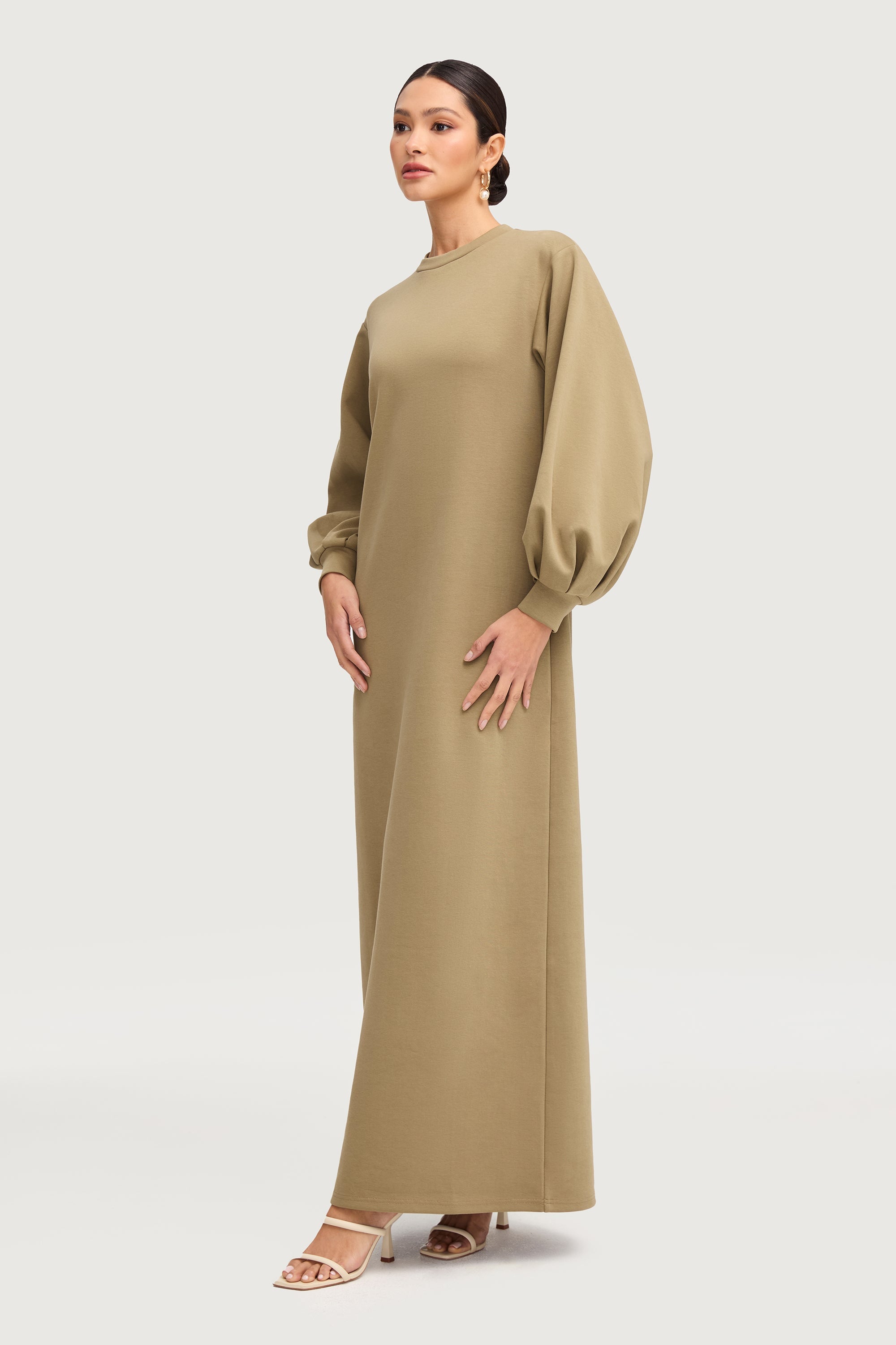 Payton Balloon Sleeve Abaya - Sage Abayas Veiled 