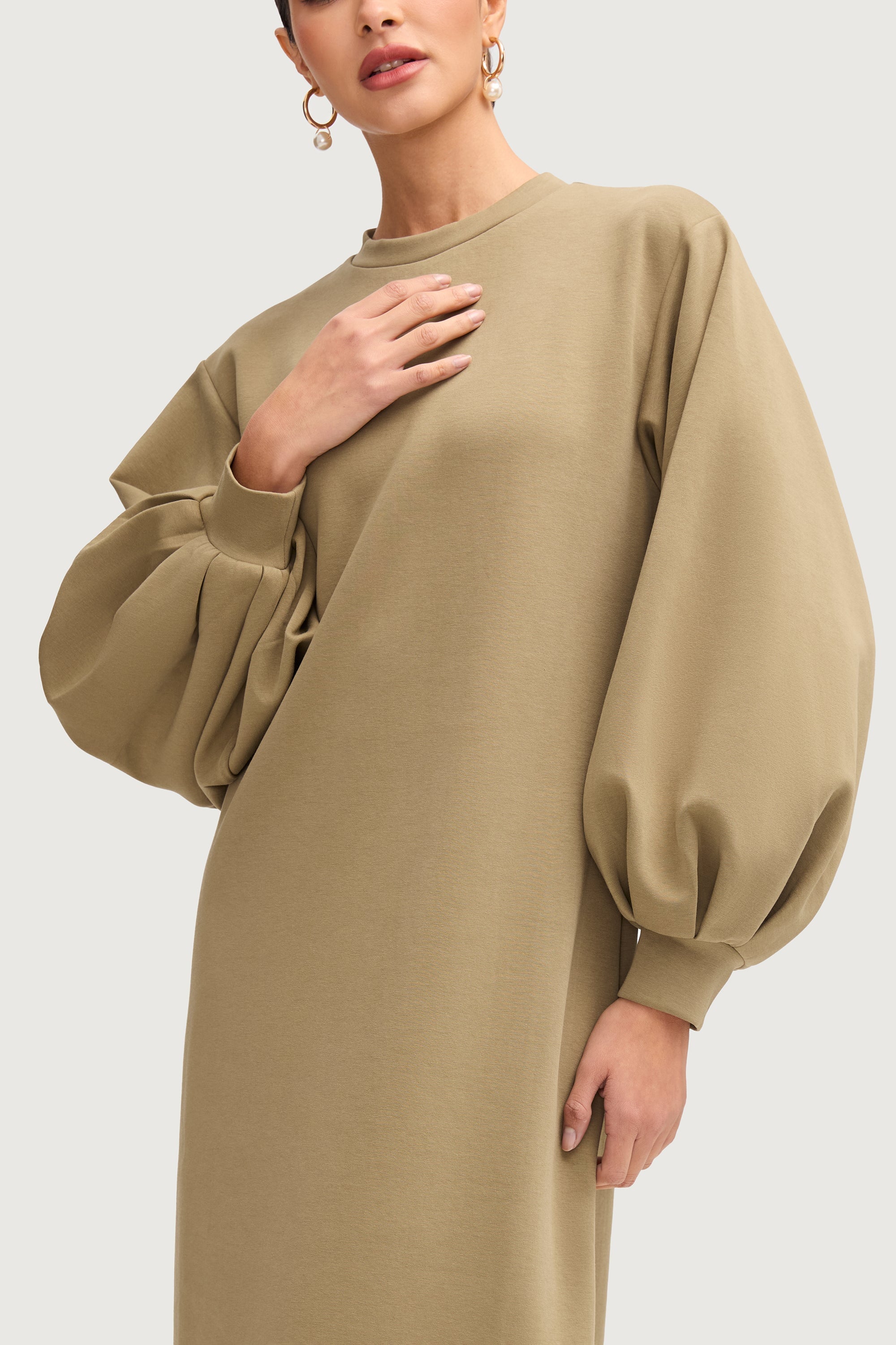 Payton Balloon Sleeve Abaya - Sage Abayas Veiled 