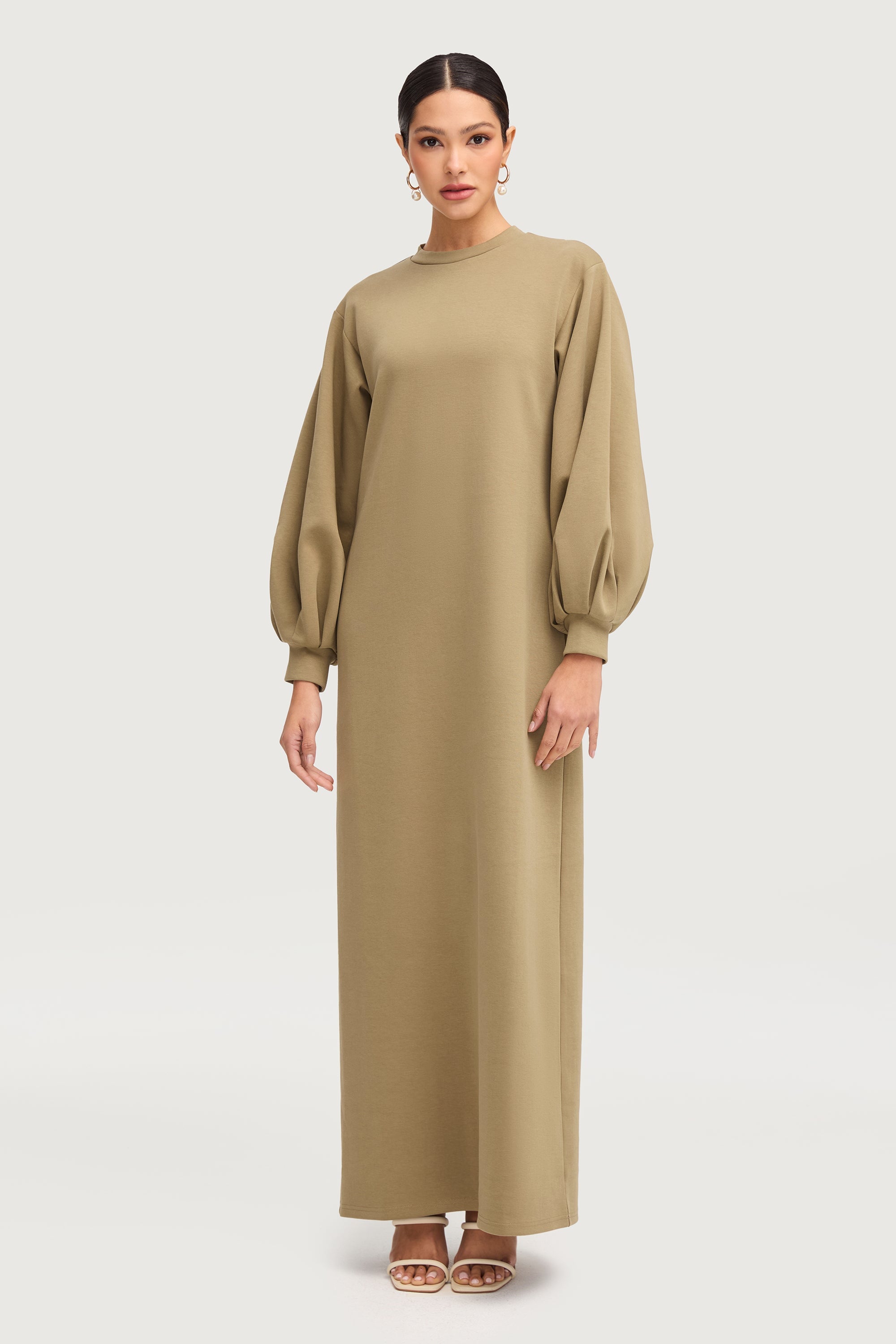 Payton Balloon Sleeve Abaya - Sage Abayas Veiled 