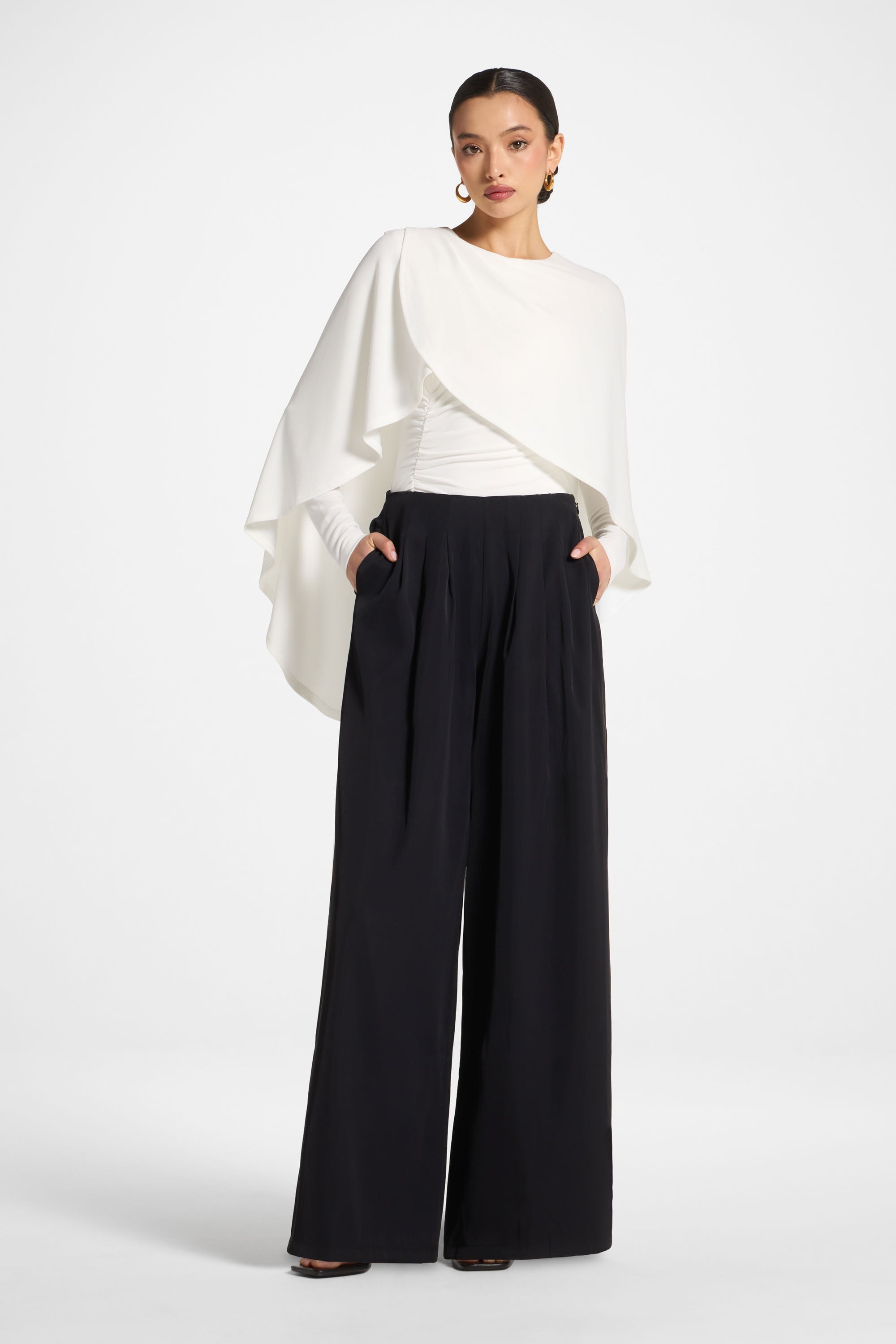 Pleat Pants - Black Abayas Veiled 