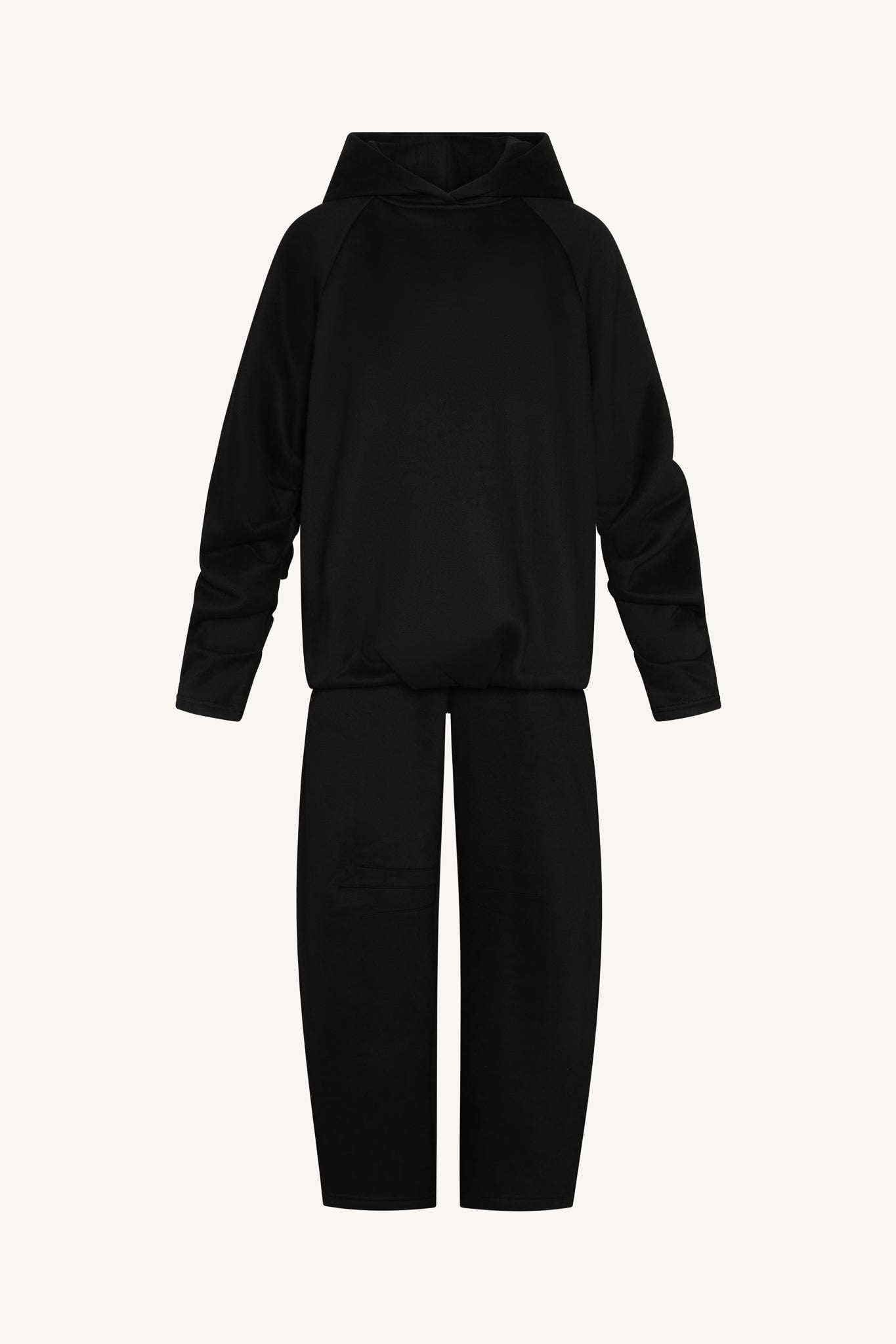 Pleated Lounge Top & Pants Set - Black Abayas Veiled 