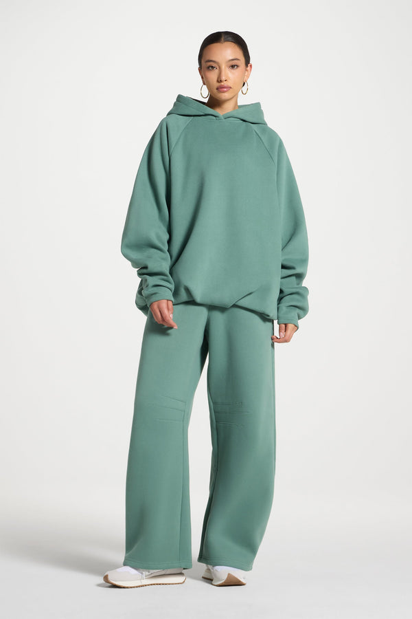 Pleated Lounge Top & Pants Set - Retro Green Abayas Veiled 