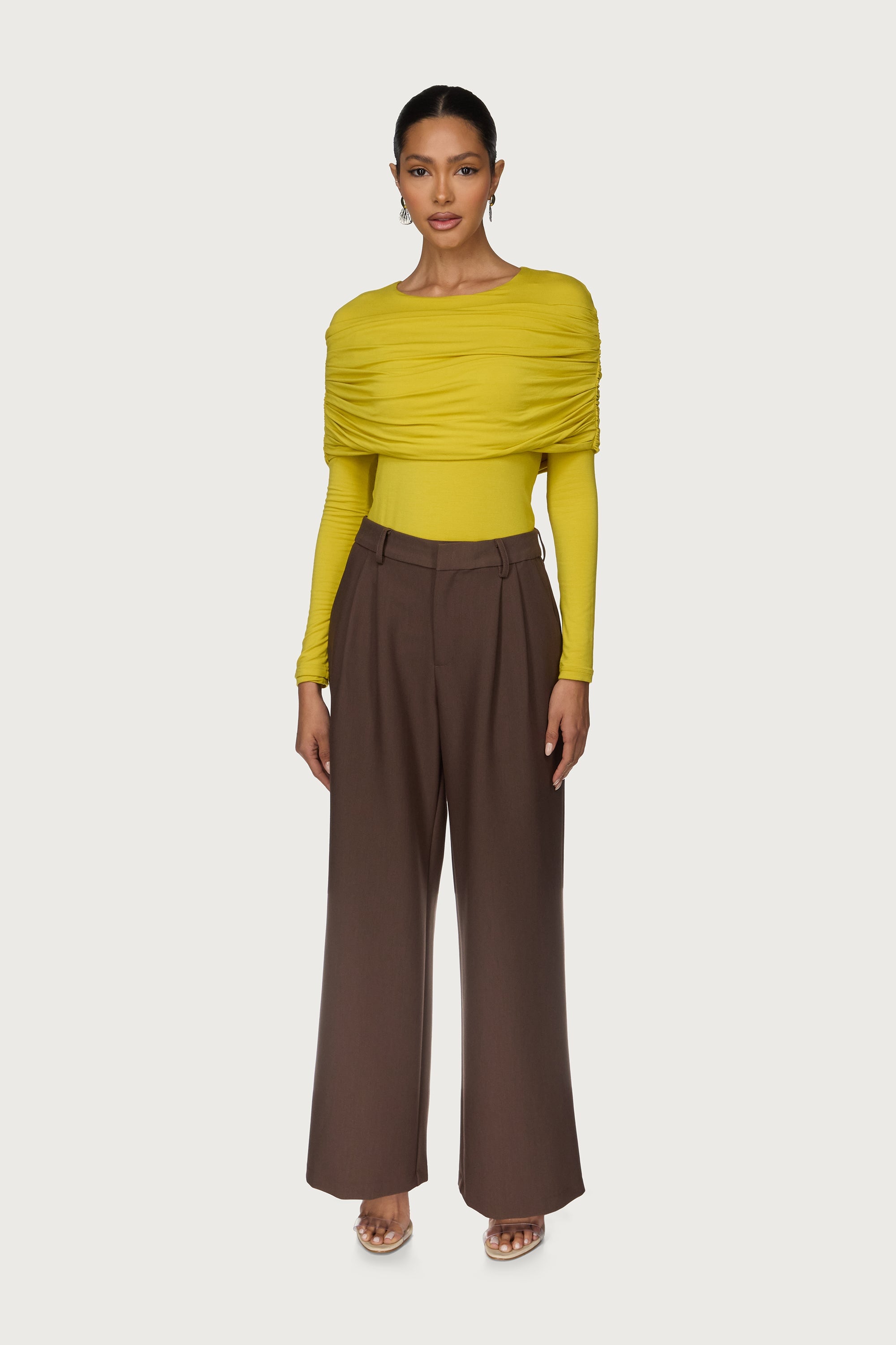 Pleated Pant - Truffle Abayas Veiled 