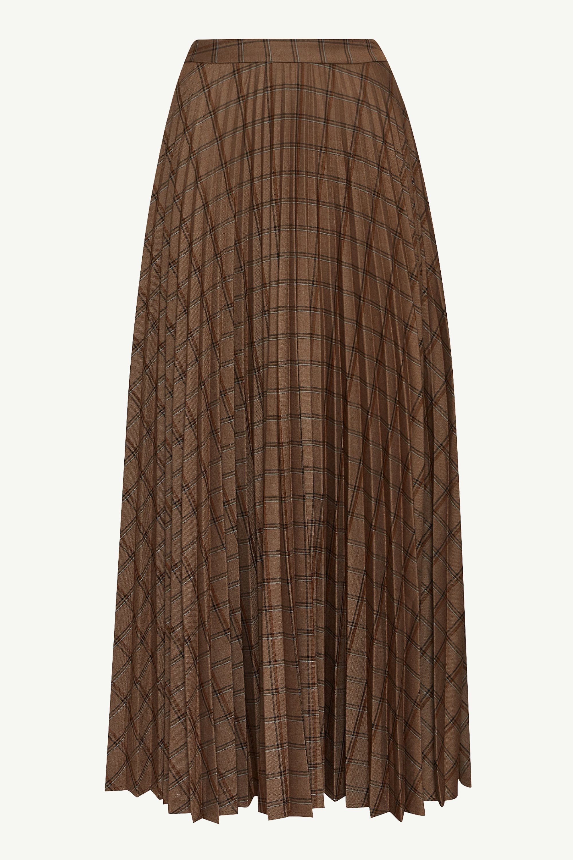 Brown plaid skirt shopping hotsell