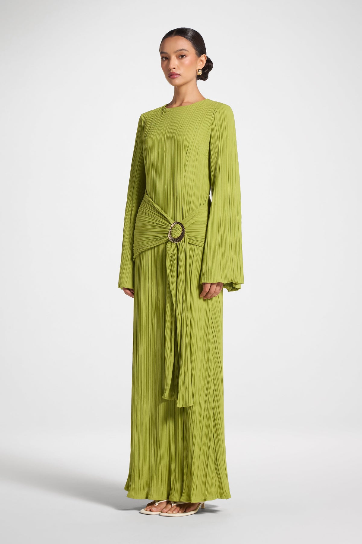 Plissé Maxi Dress - Cypress Dress Veiled 