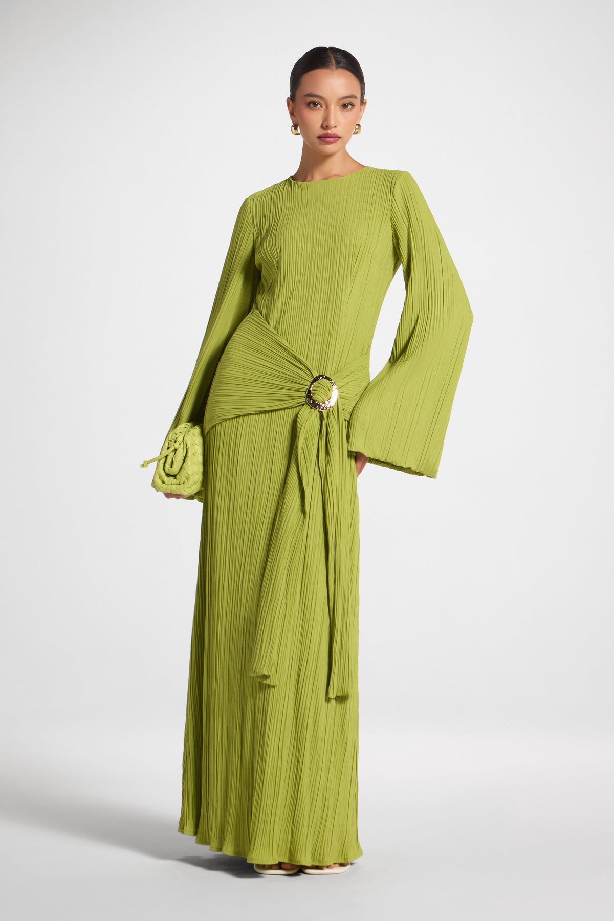 Plissé Maxi Dress - Cypress Dress Veiled 