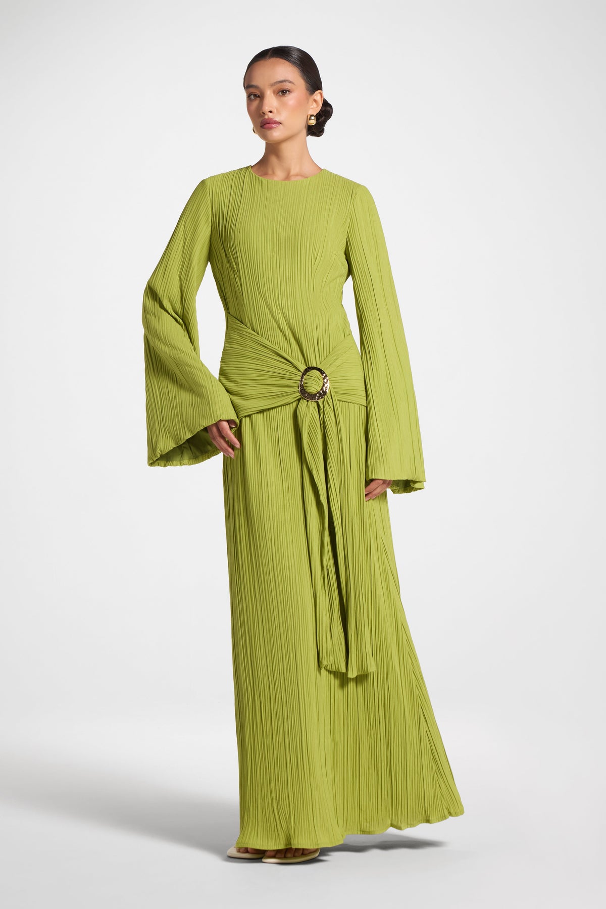 Plissé Maxi Dress - Cypress Dress Veiled 