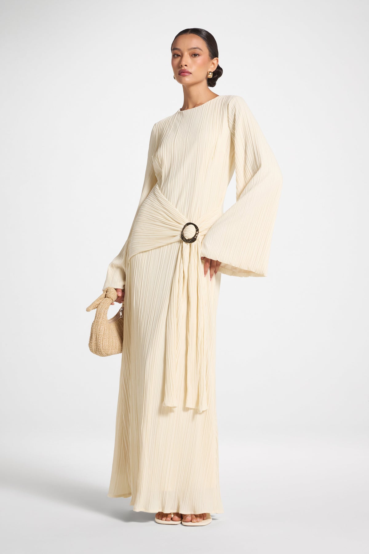 Plissé Maxi Dress - Moonlight | Modest Fashion | VEILED