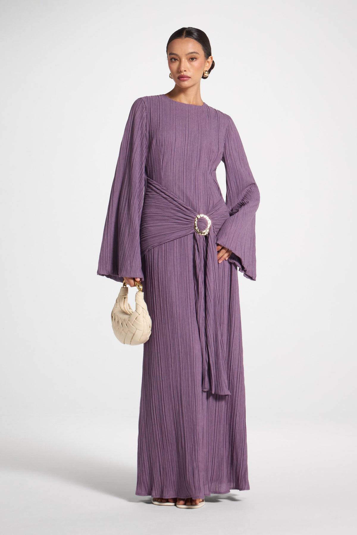 Plissé Maxi Dress - Purple Sage Dress Veiled 