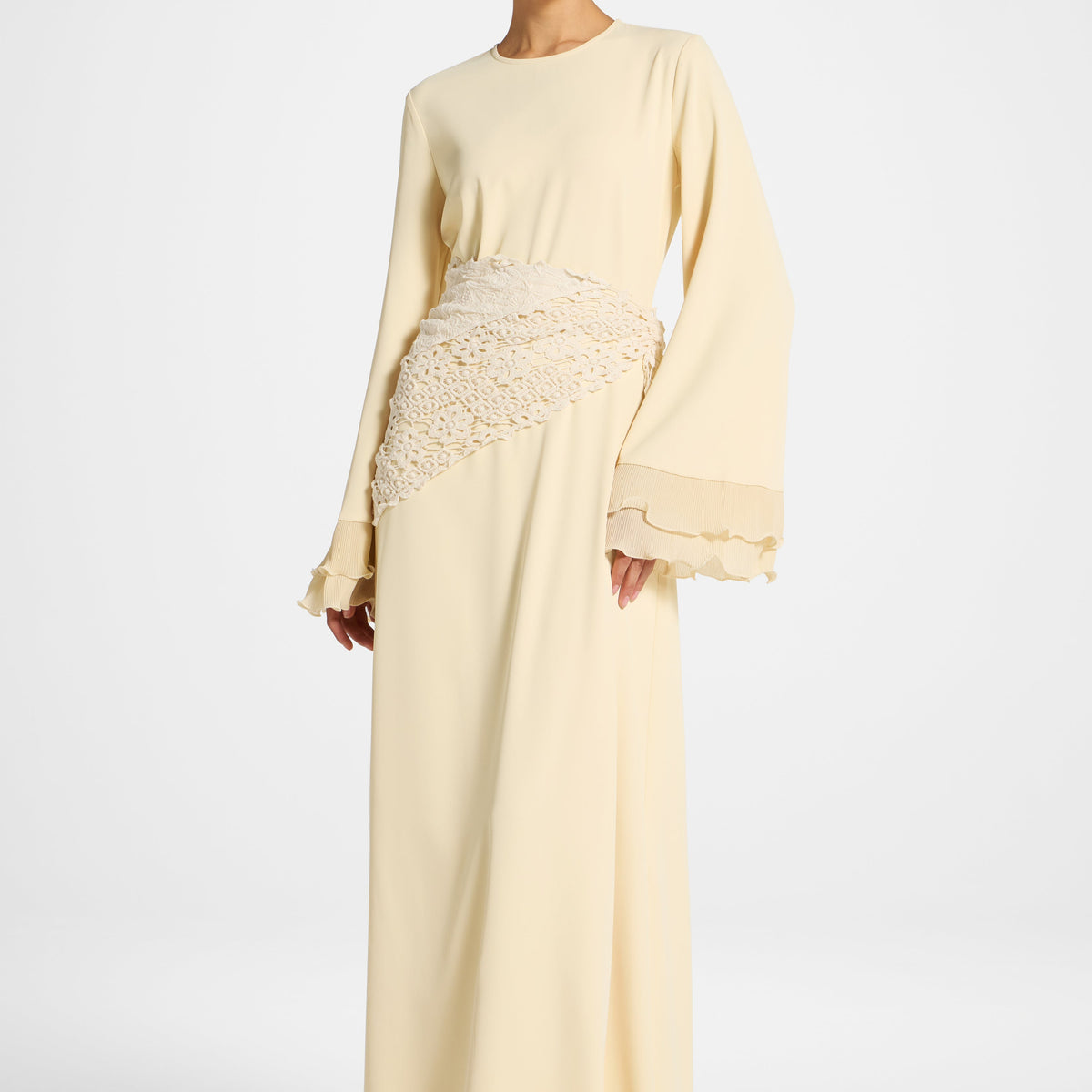 plisse flare sleeve maxi dress Black Plisse Flare Sleeve Maxi Dress