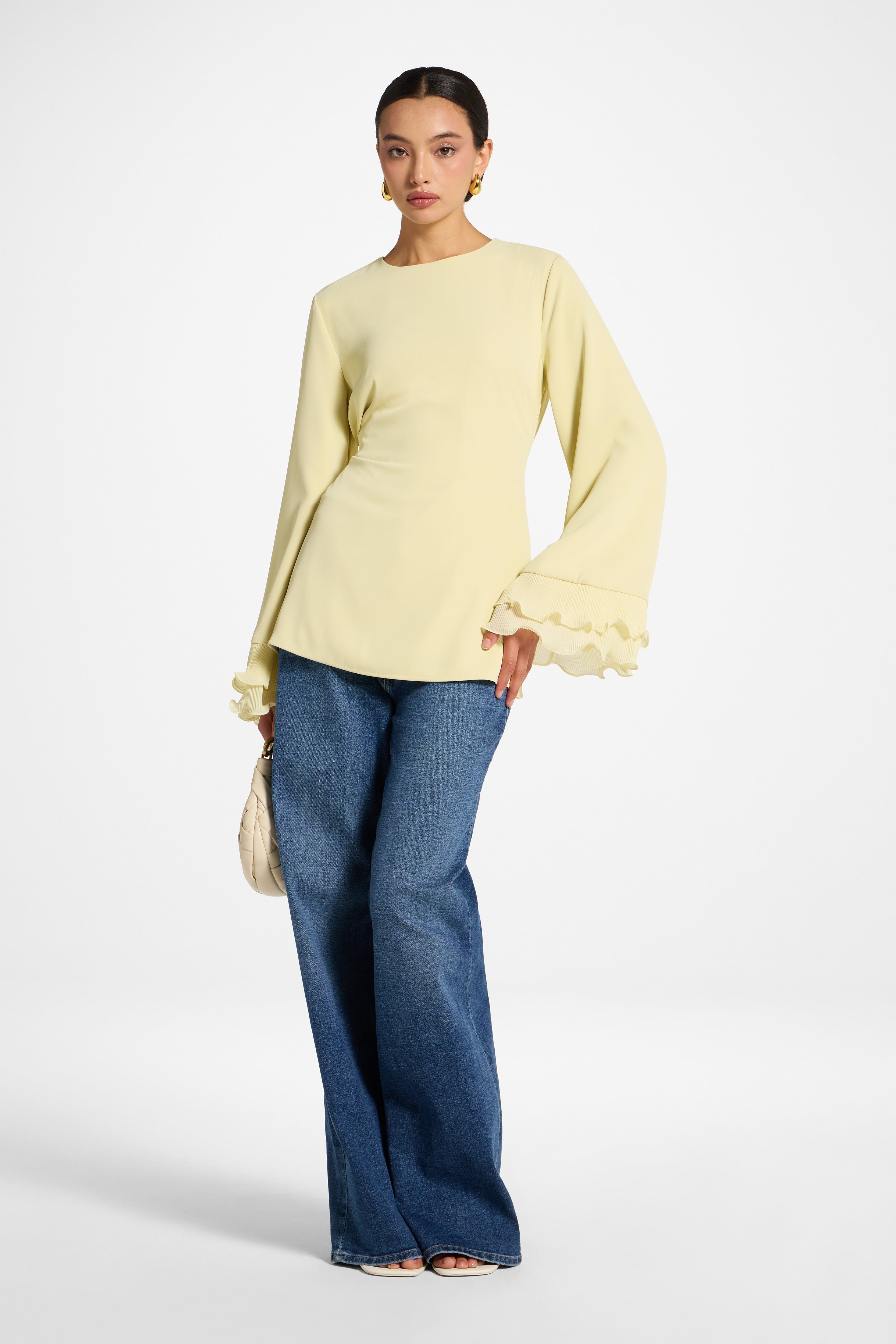 Plisse Top - Honeydew Abayas Veiled 