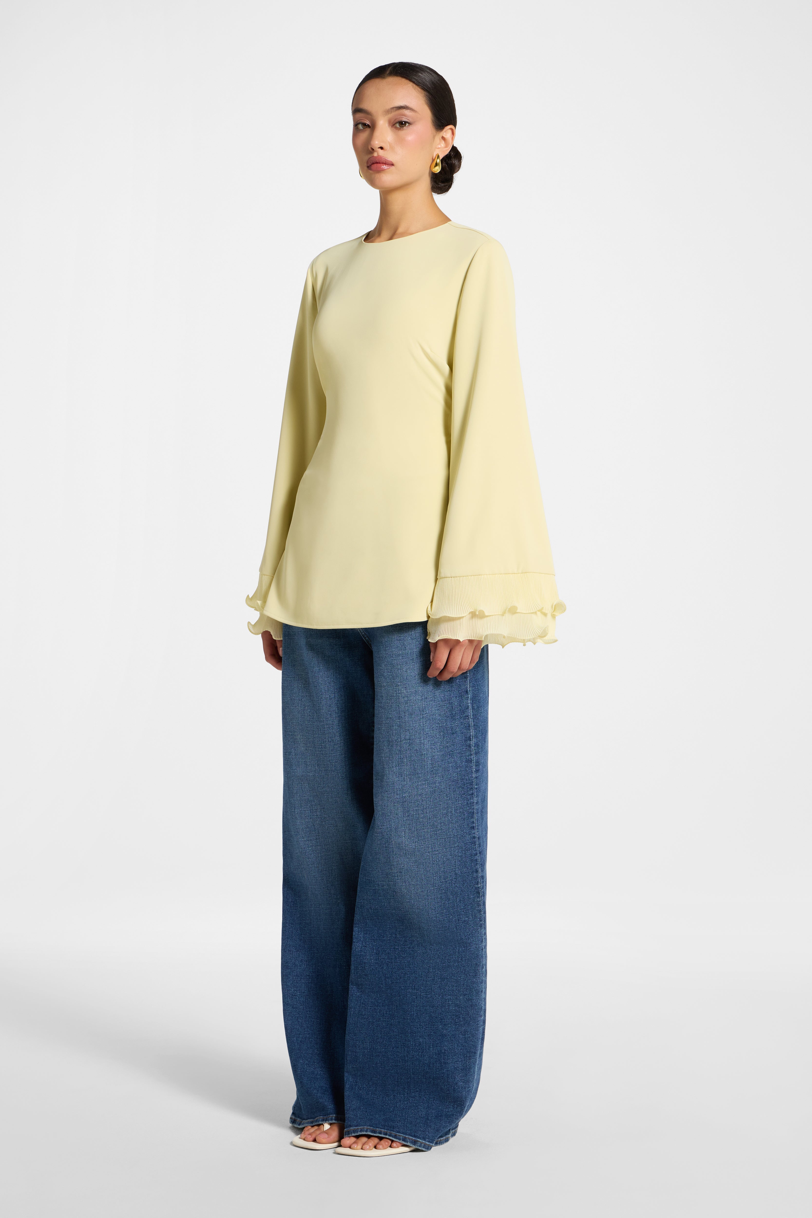 Plisse Top - Honeydew Abayas Veiled 