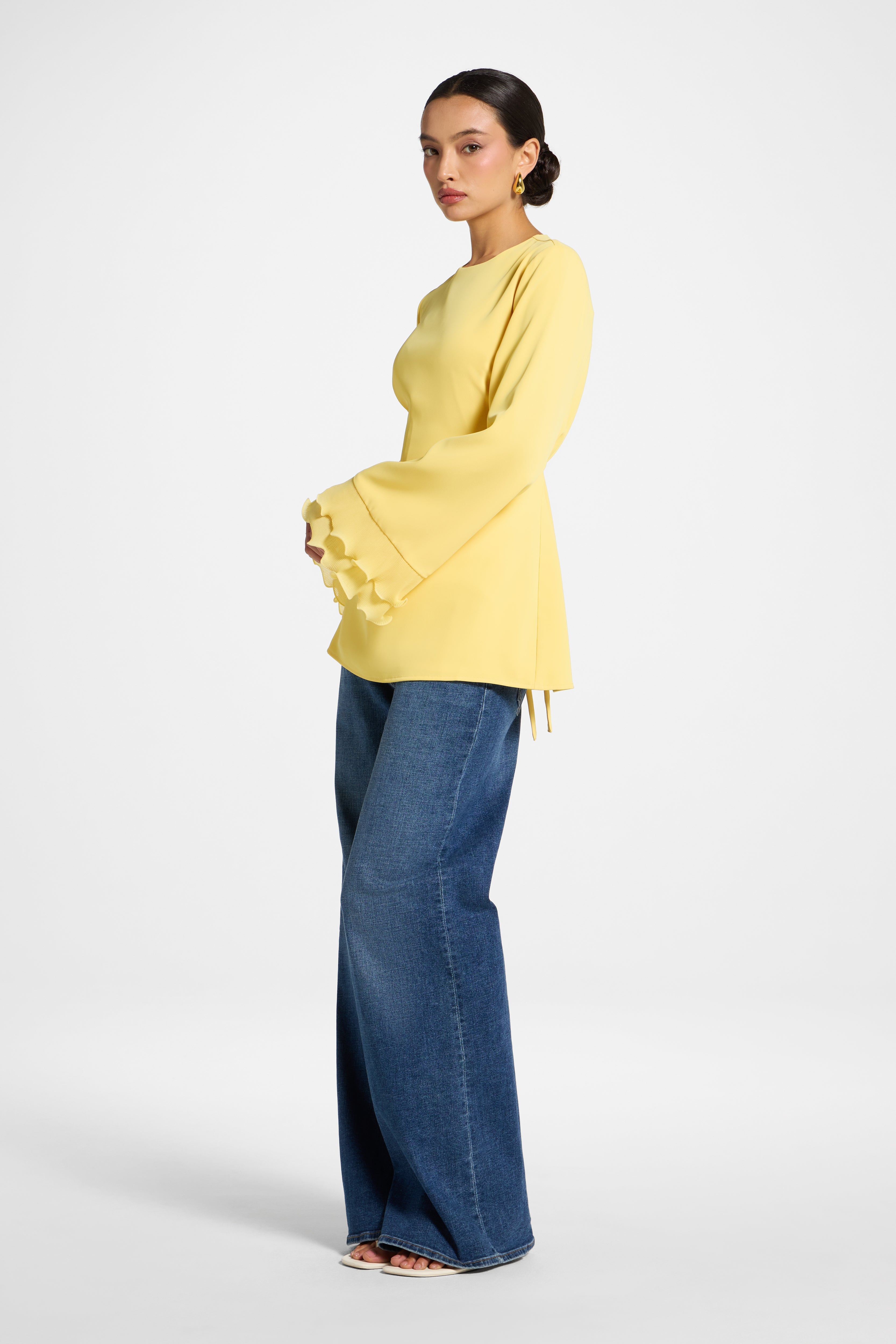 Plisse Top - Marigold Abayas Veiled 