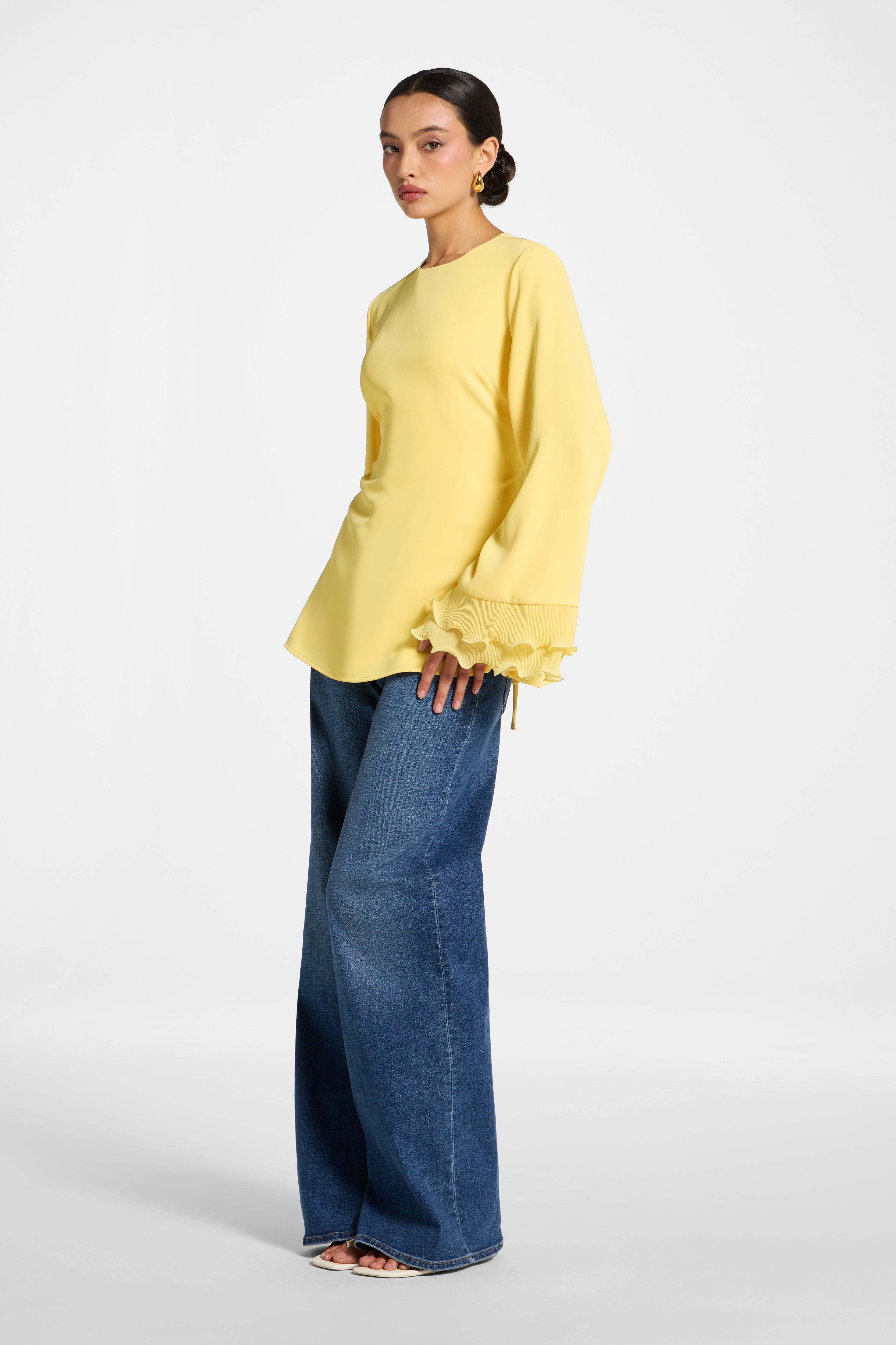 Plisse Top - Marigold Abayas Veiled 