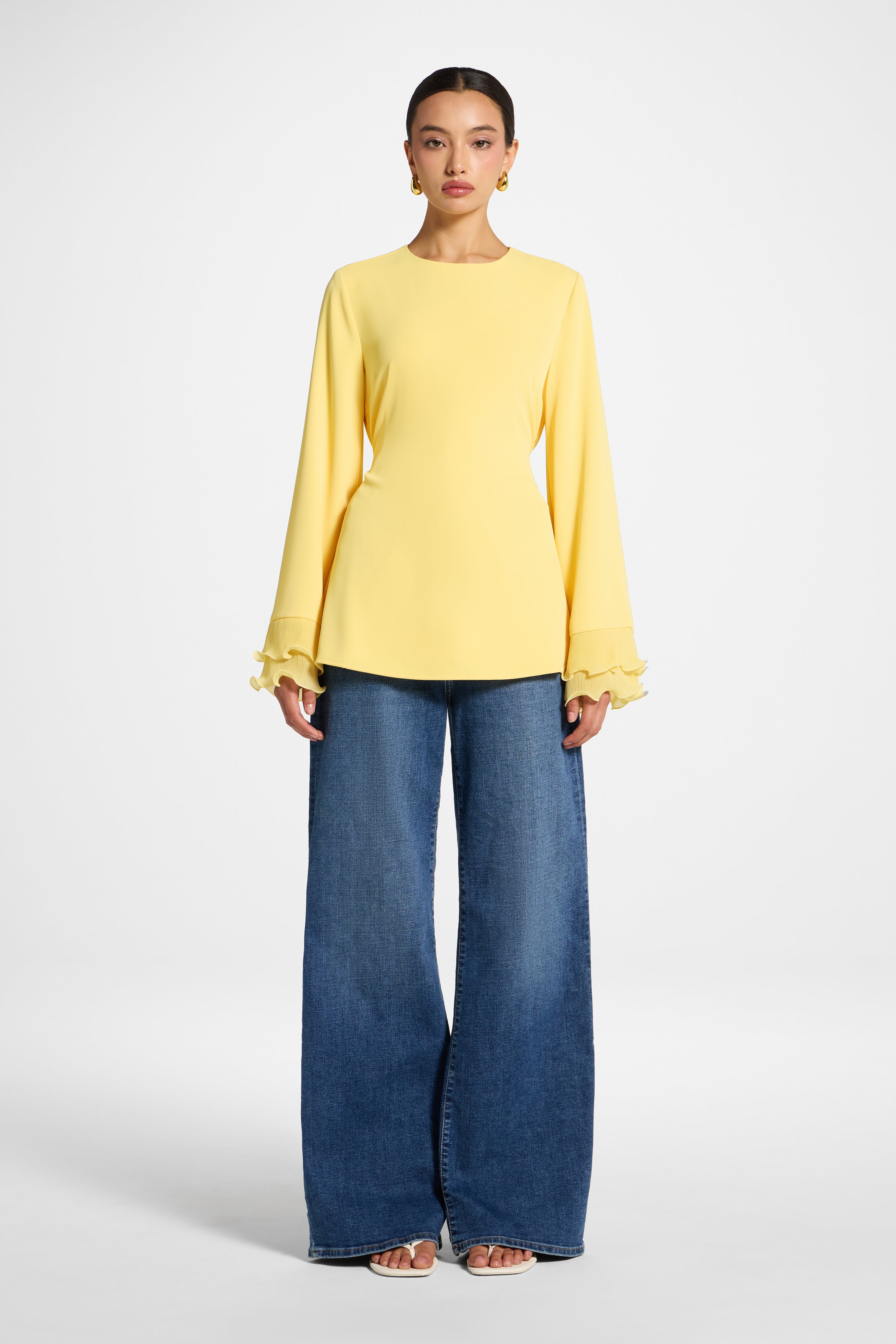 Plisse Top - Marigold Abayas Veiled 