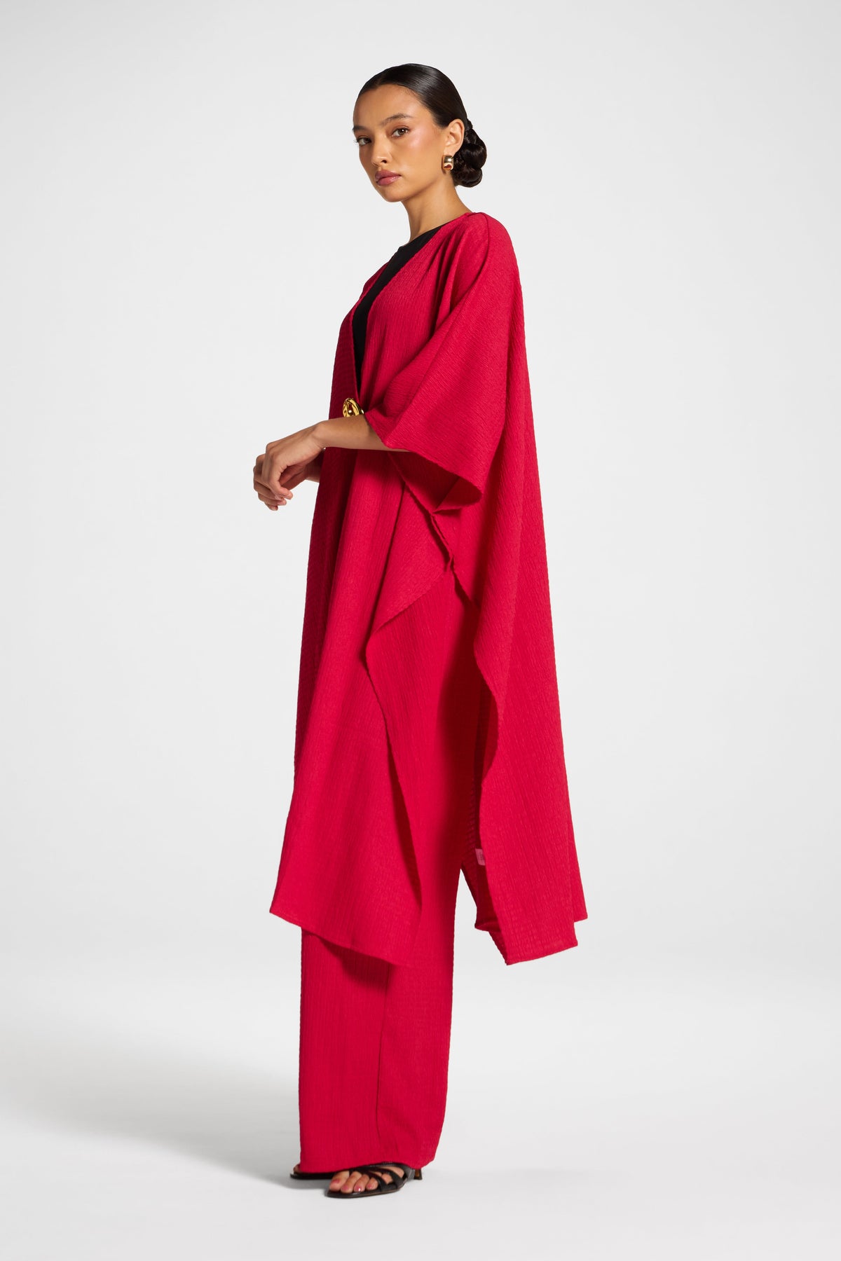 Poncho & Pant Set - Cherry Pants Veiled 