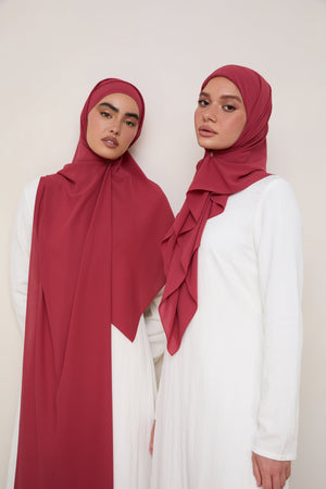 Premium Chiffon Hijab - Bordeaux