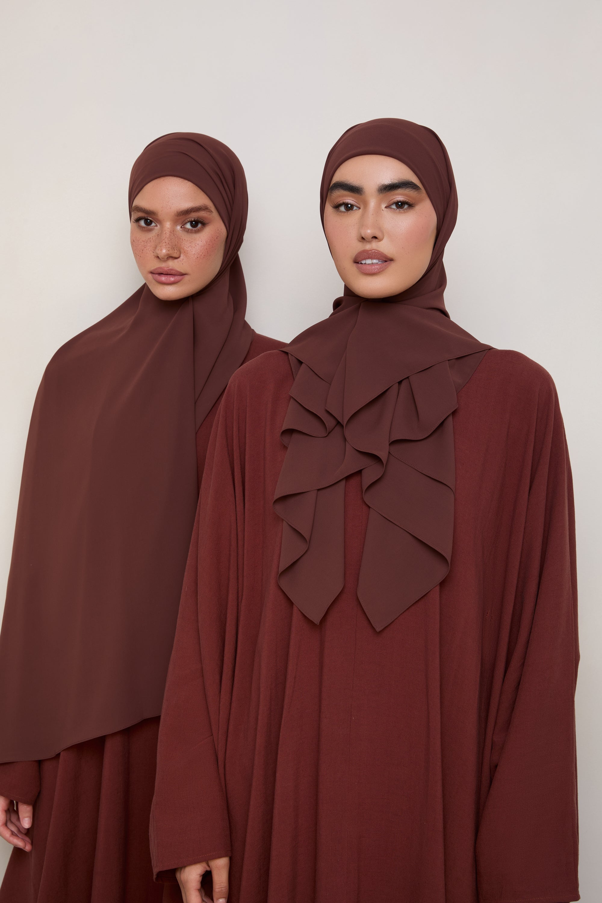Premium Chiffon Hijab - Coffee