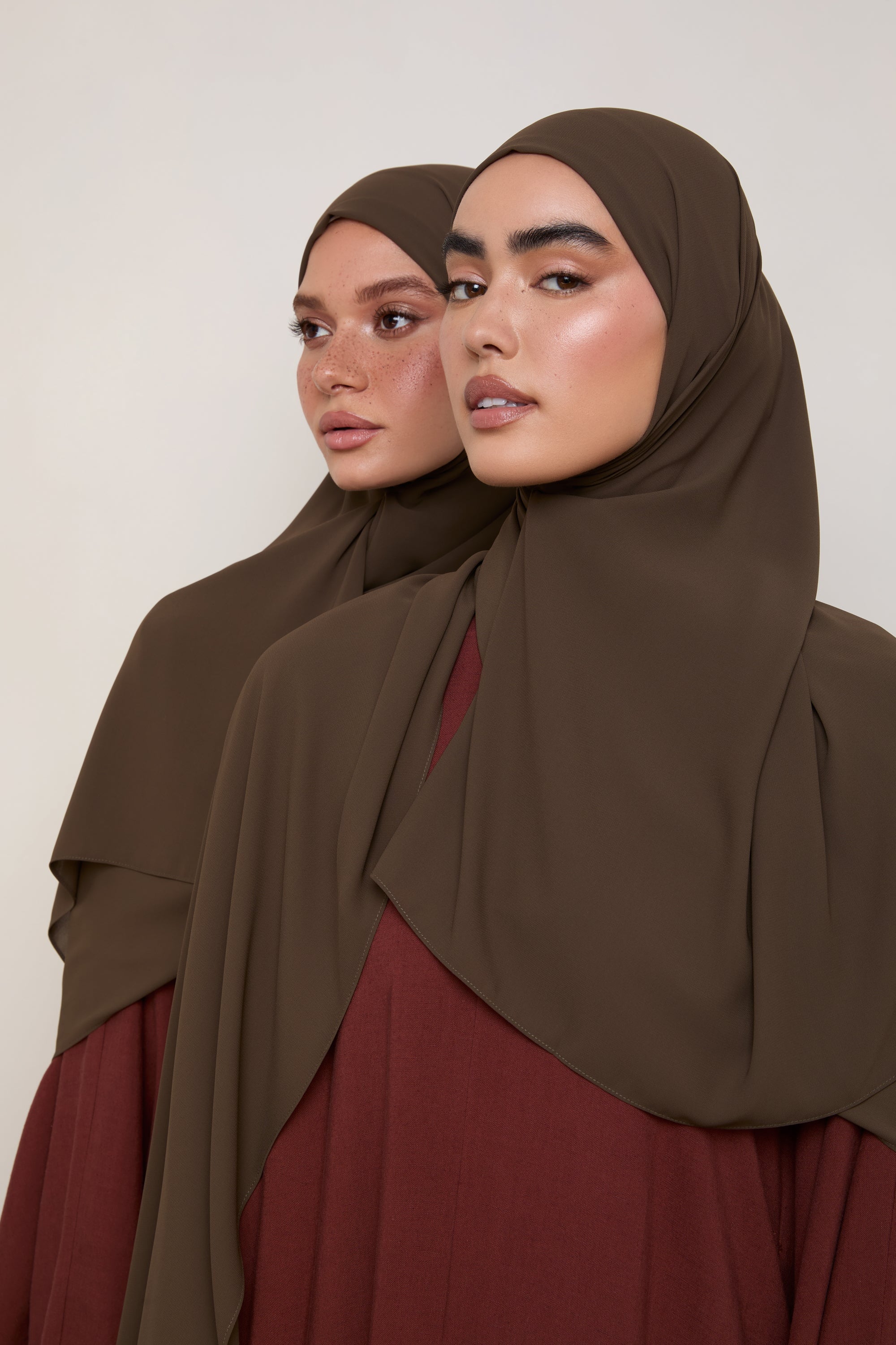 Premium Chiffon Hijab - Dark Truffle Hijabs Veiled 