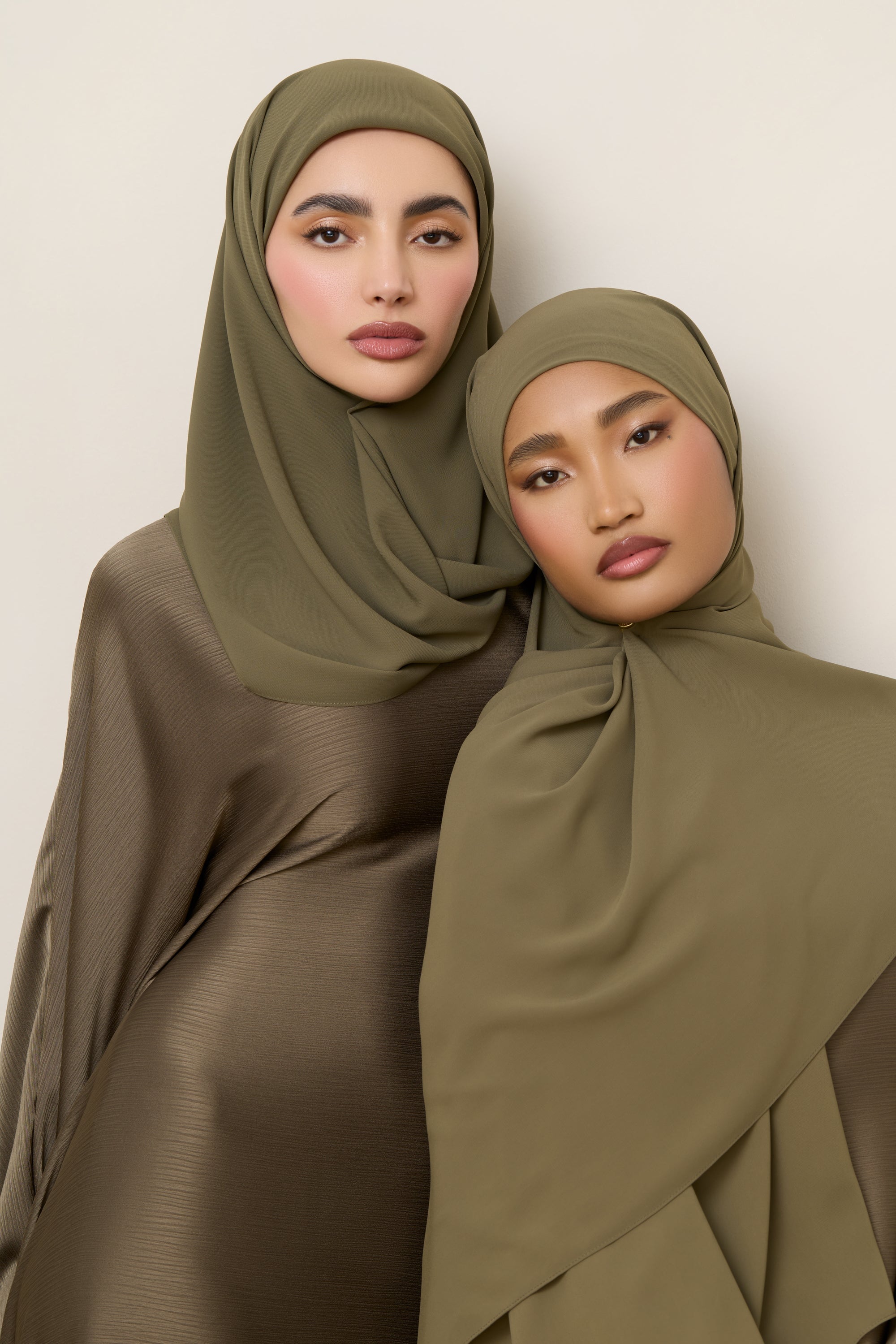 Premium Chiffon Hijab - Olive Bark Hijabs Veiled 