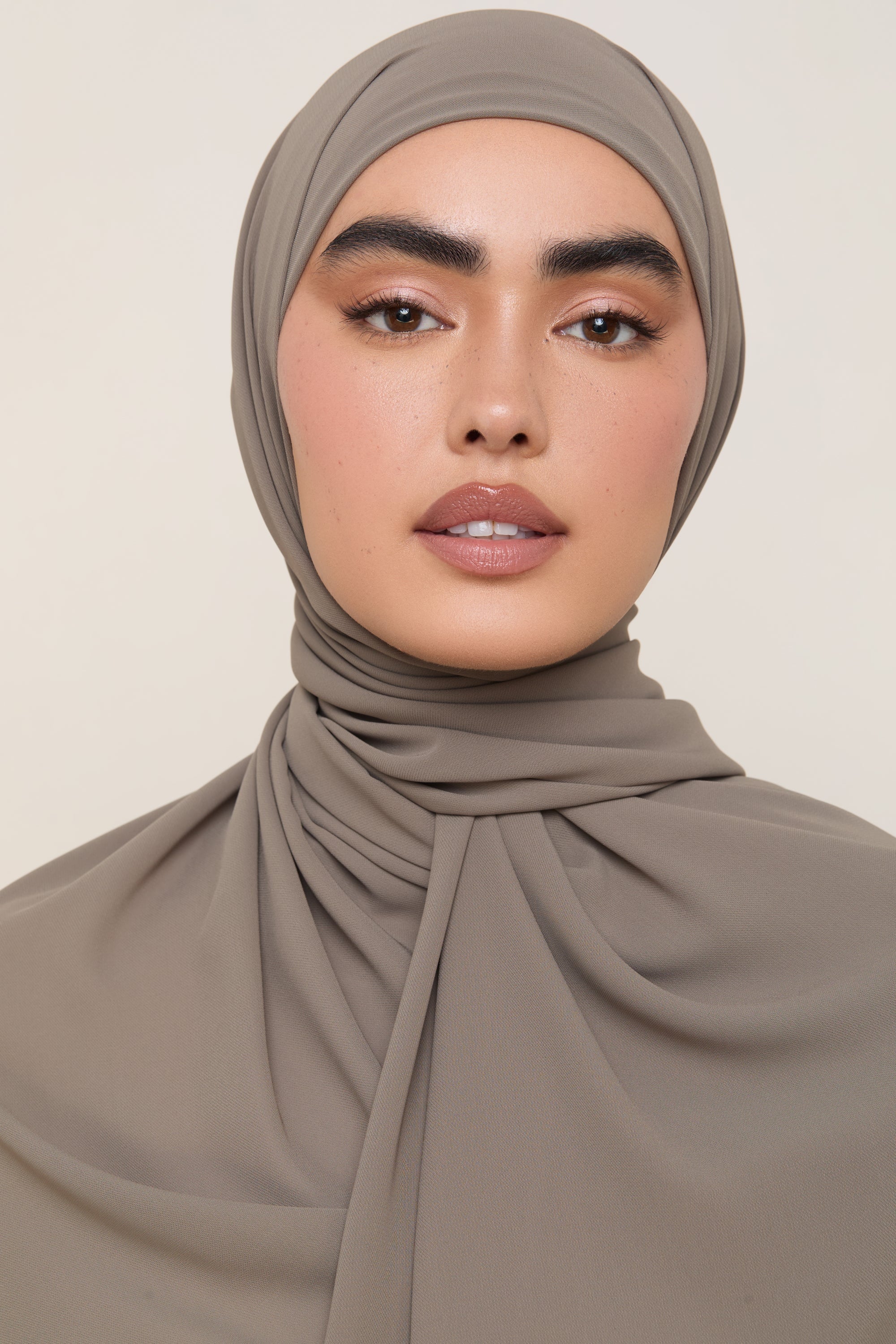 Premium Chiffon Hijab - Truffle Grey Hijabs Veiled 