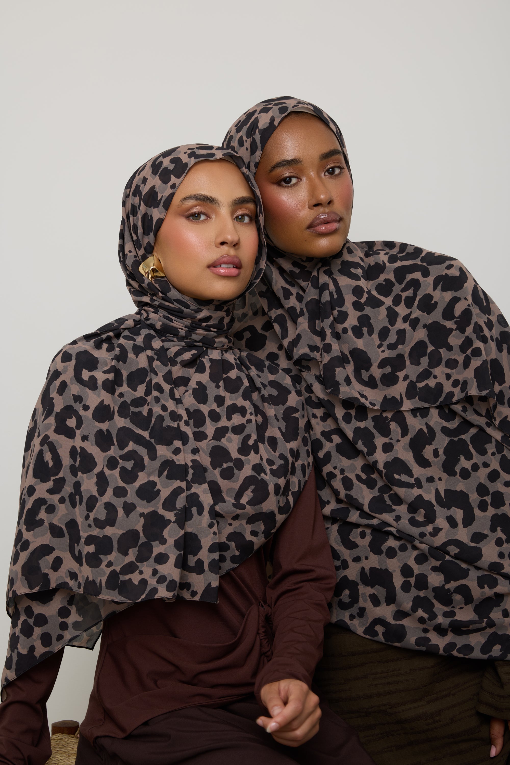 Printed Chiffon Hijab - Dune Spots Hijab Veiled 