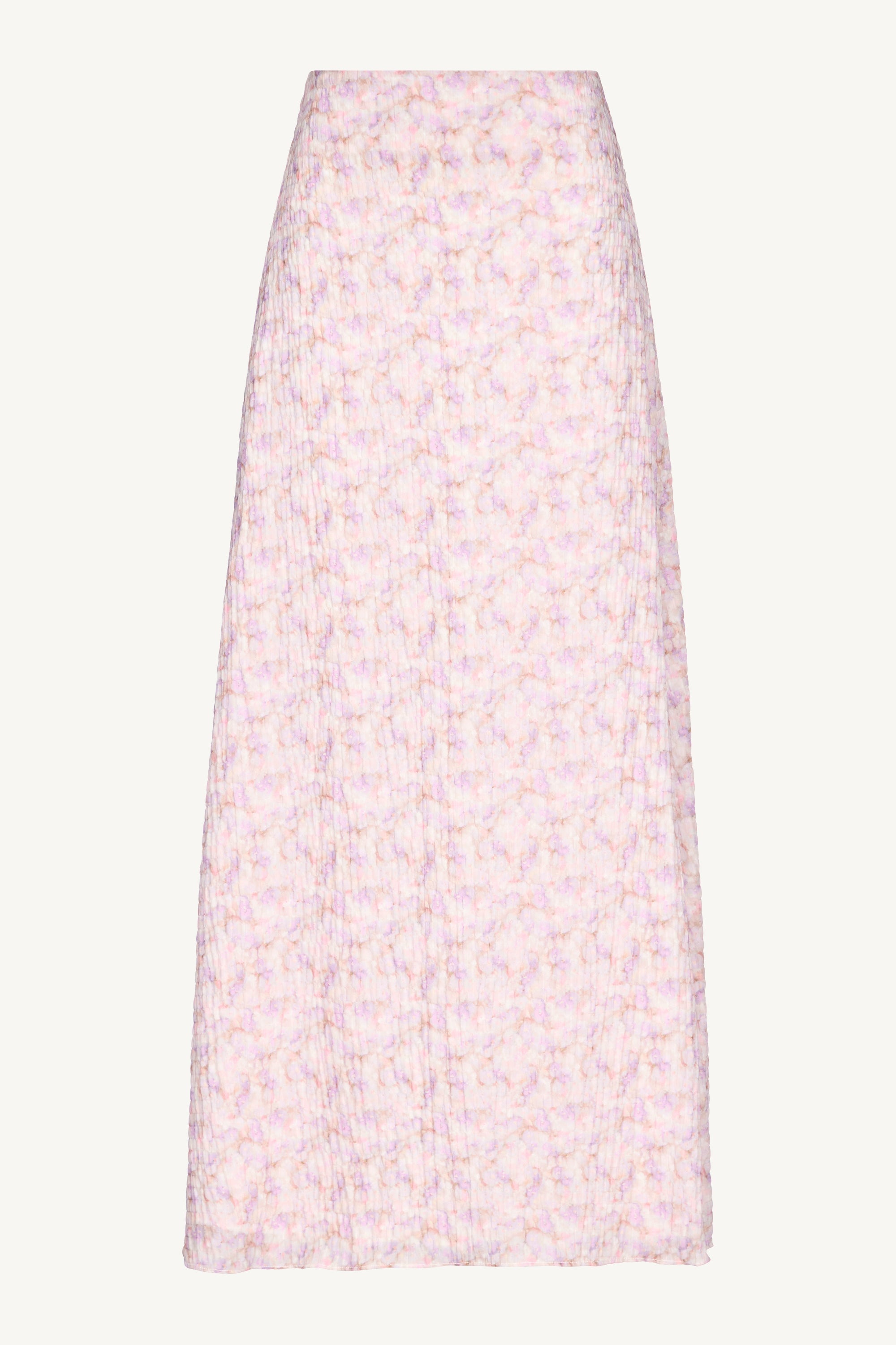 Printed Floral Maxi Skirt - Lilac Dresses Veiled 