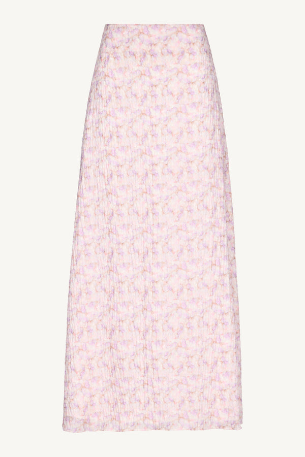 Printed Floral Maxi Skirt - Lilac Dresses Veiled 