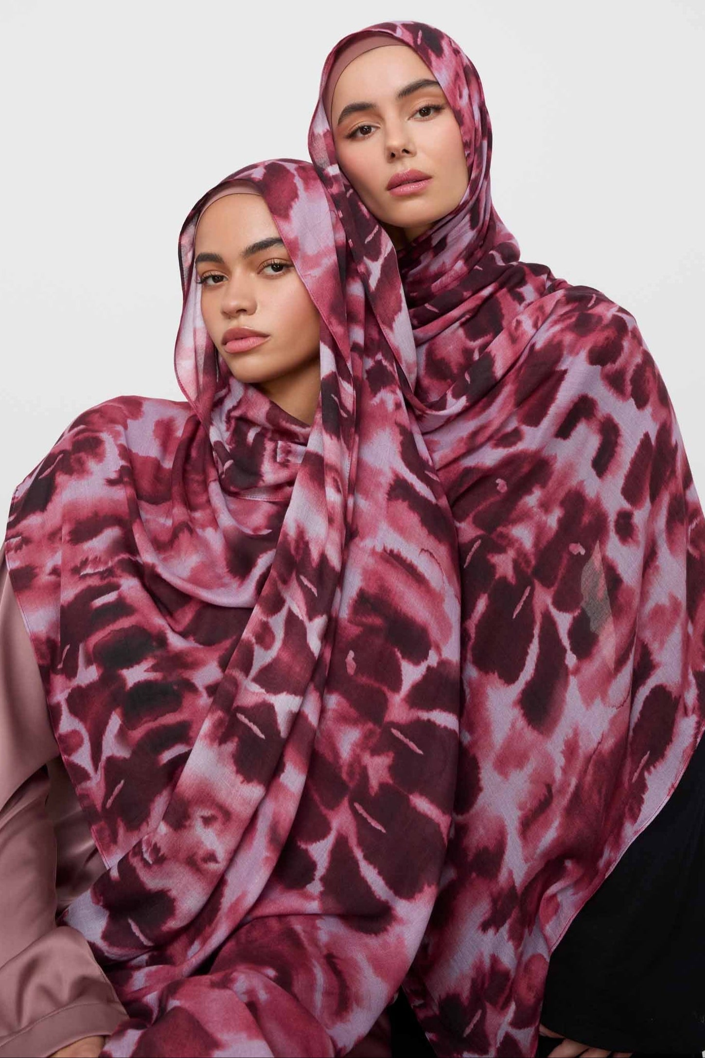 Printed Modal Hijab - Berry Mirage Hijabs Veiled 