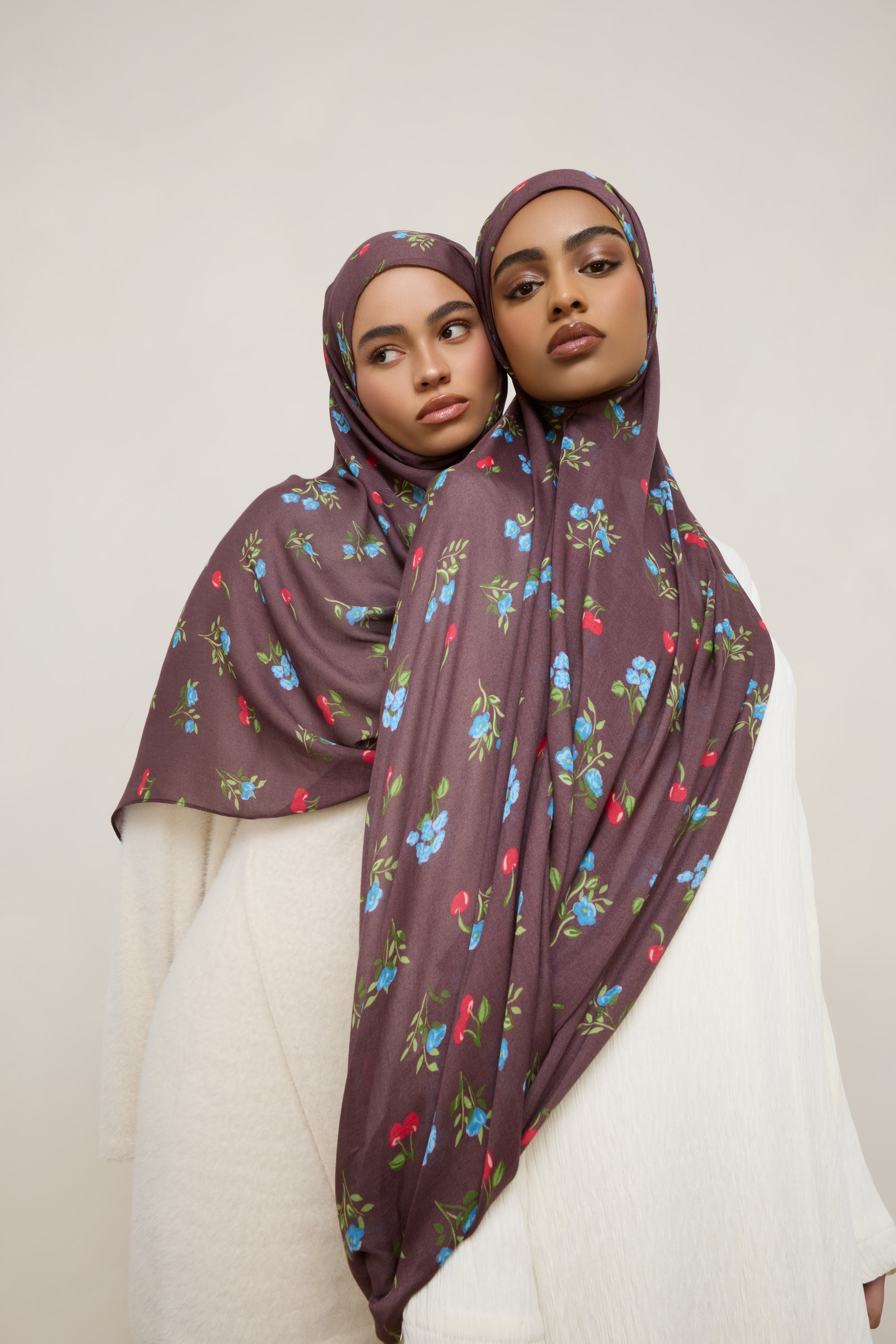 Printed Modal Hijab - Cherry Blossom Hijabs Veiled 