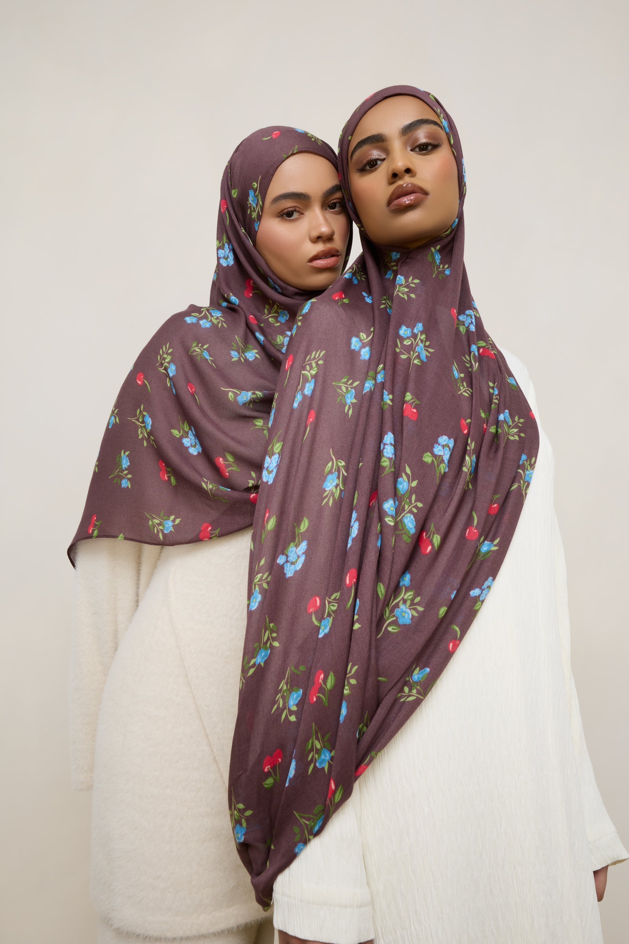 Printed Modal Hijab - Cherry Blossom Hijabs Veiled 