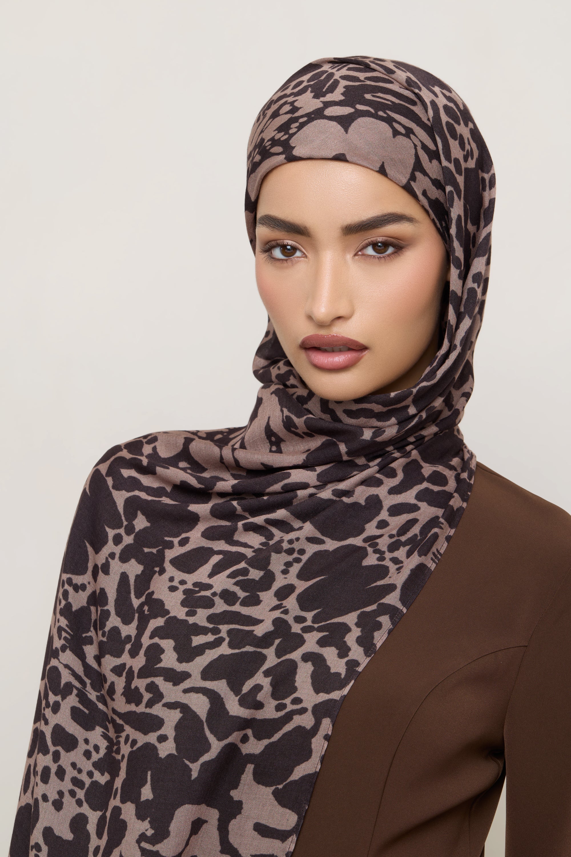Printed Modal Hijab - Chocolate Spots Hijabs Veiled 
