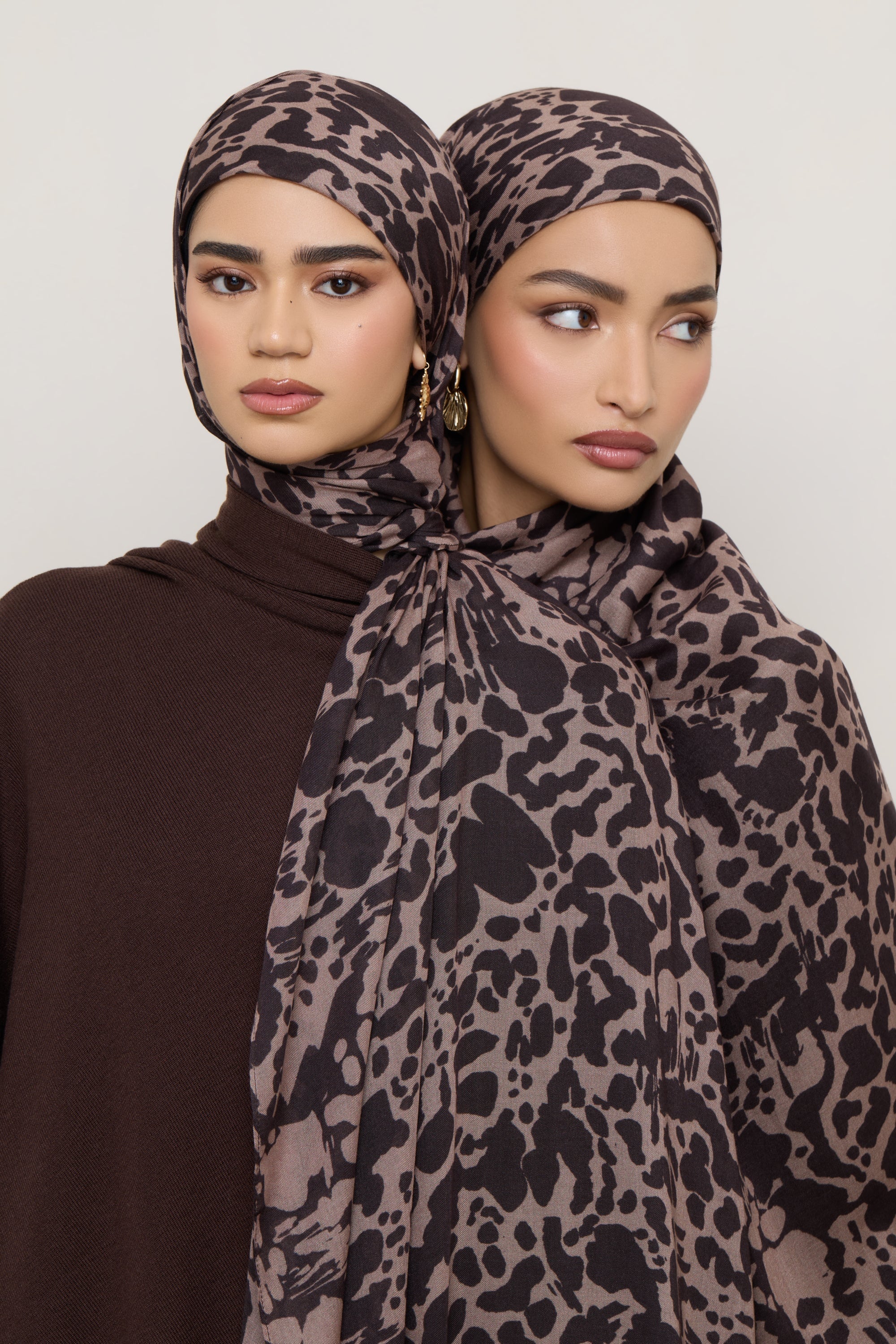 Printed Modal Hijab - Chocolate Spots Hijabs Veiled 
