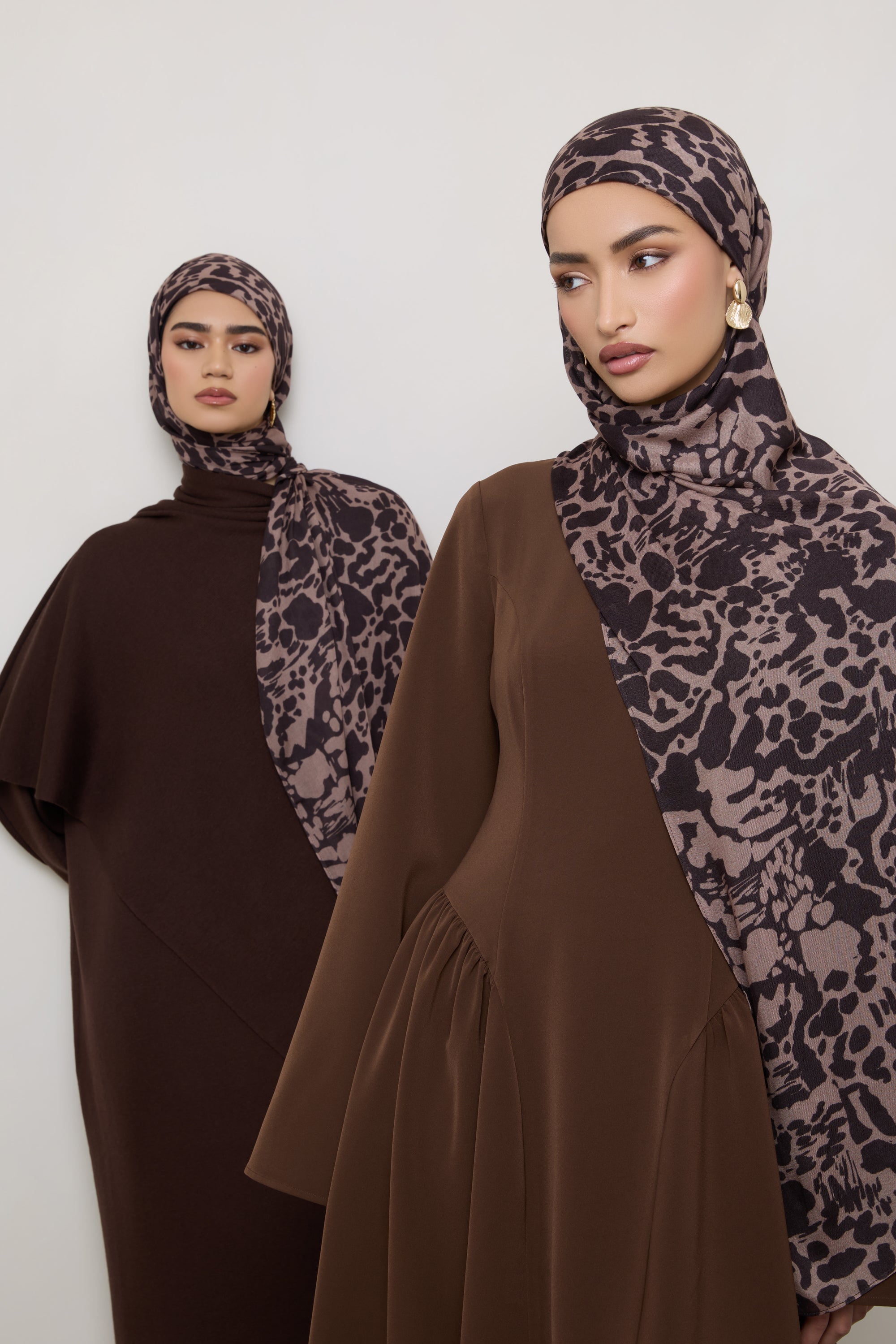 Printed Modal Hijab - Chocolate Spots Hijabs Veiled 