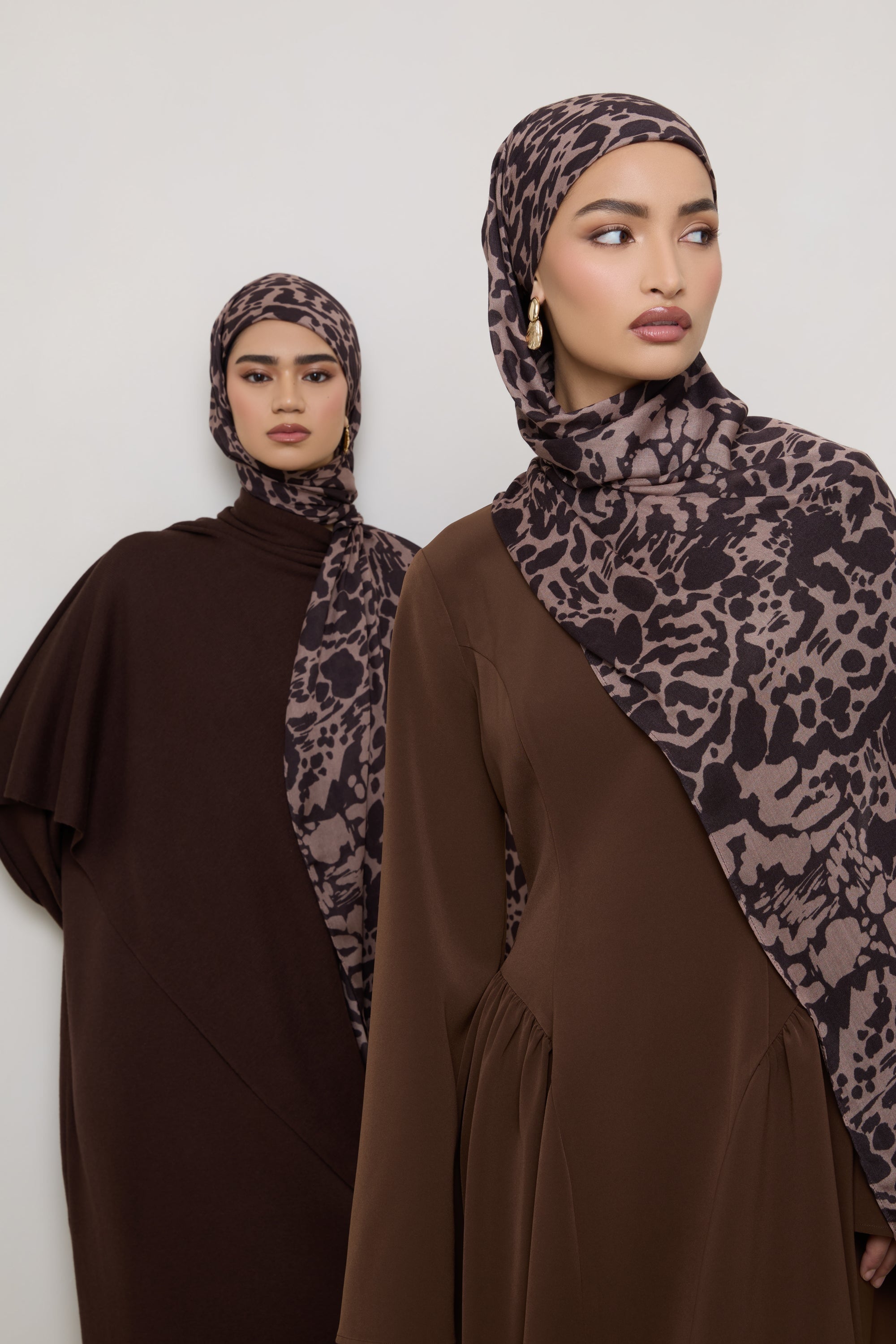 Printed Modal Hijab - Chocolate Spots Hijabs Veiled 