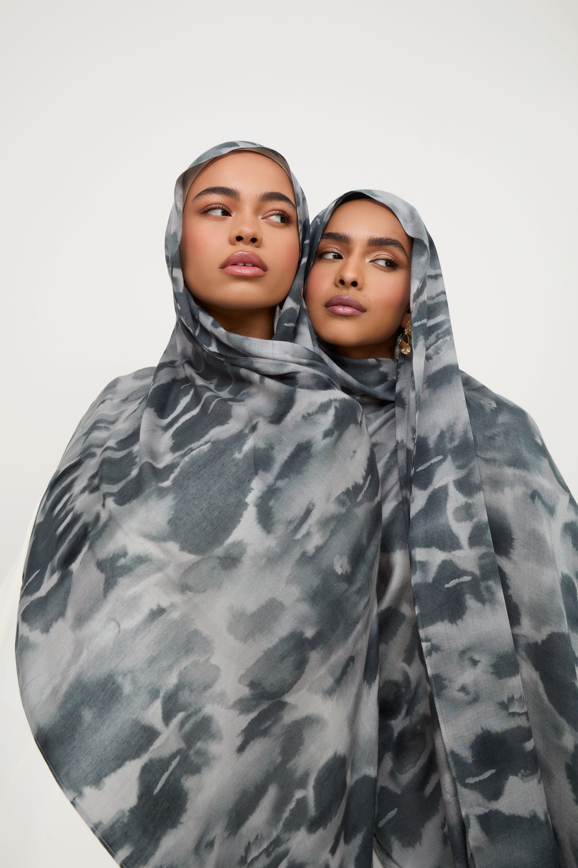 Printed Modal Hijab - Cloudy Night Hijabs Veiled 