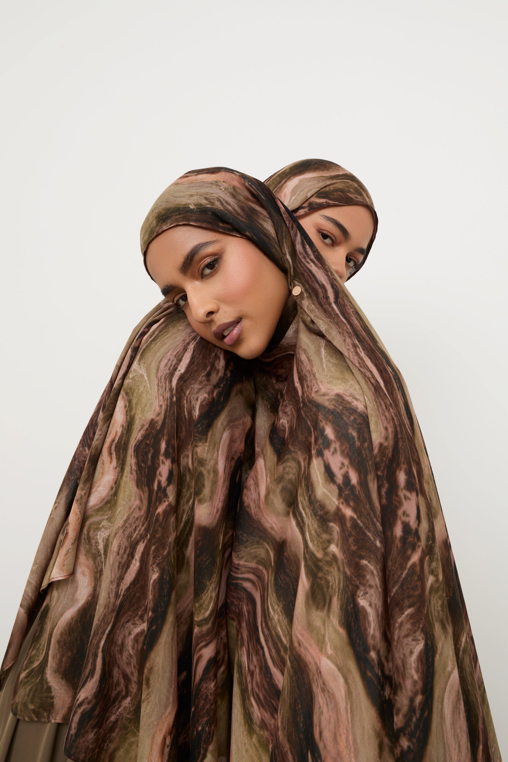 Printed Modal Hijab - Desert Marble Hijabs Veiled 