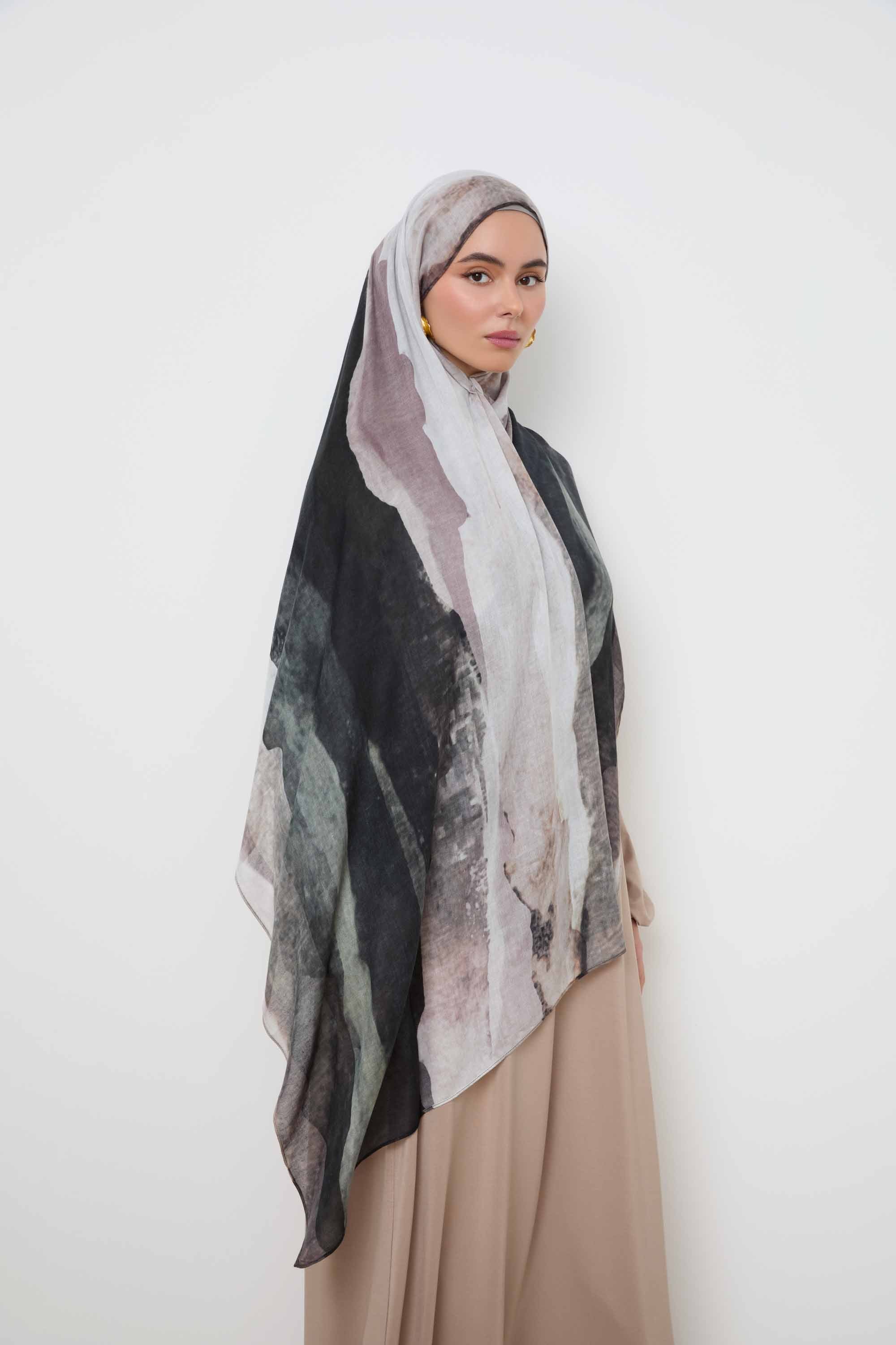 Printed Modal Hijab - Dune Sands Hijabs Veiled 