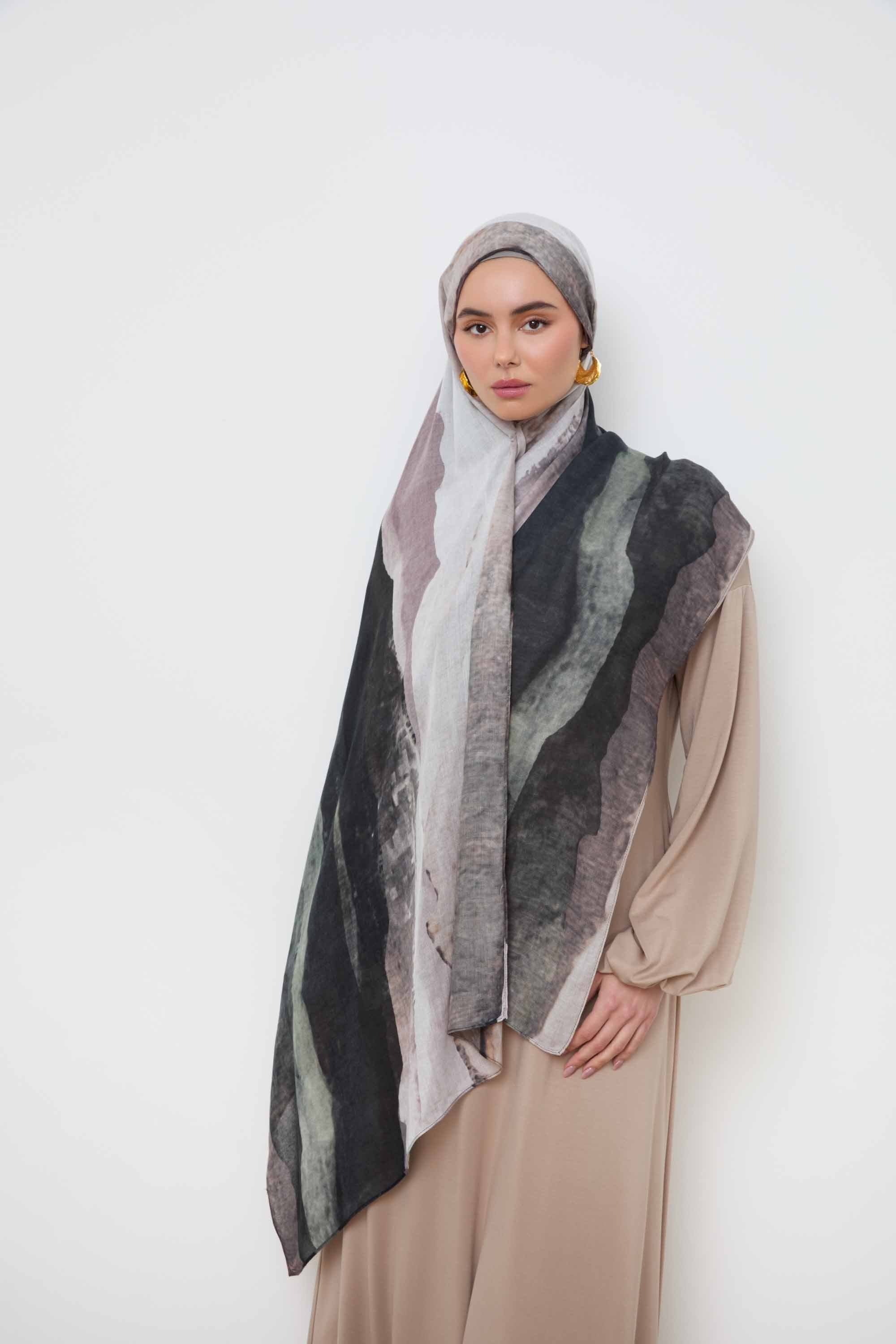 Printed Modal Hijab - Dune Sands Hijabs Veiled 