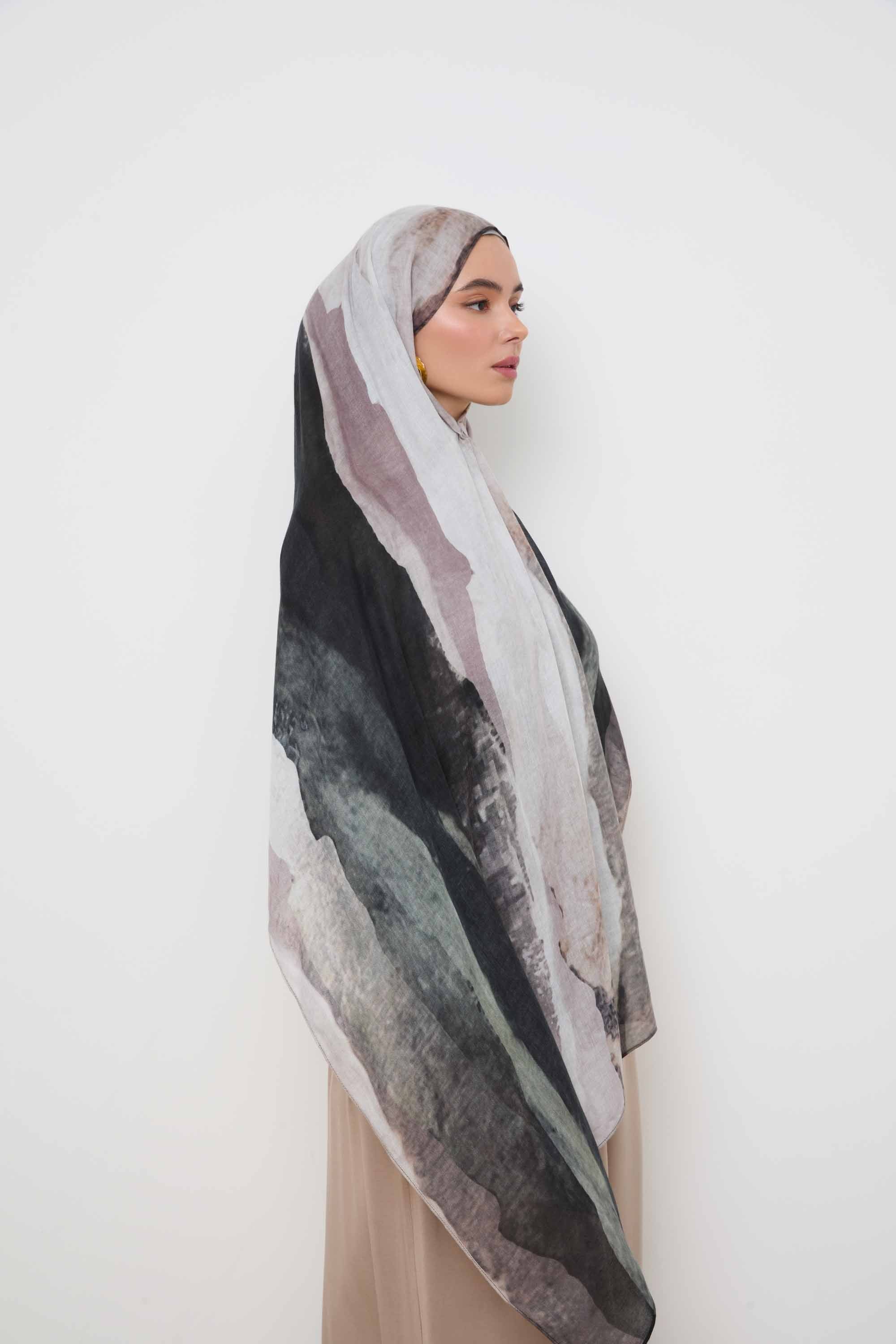 Printed Modal Hijab - Dune Sands Hijabs Veiled 