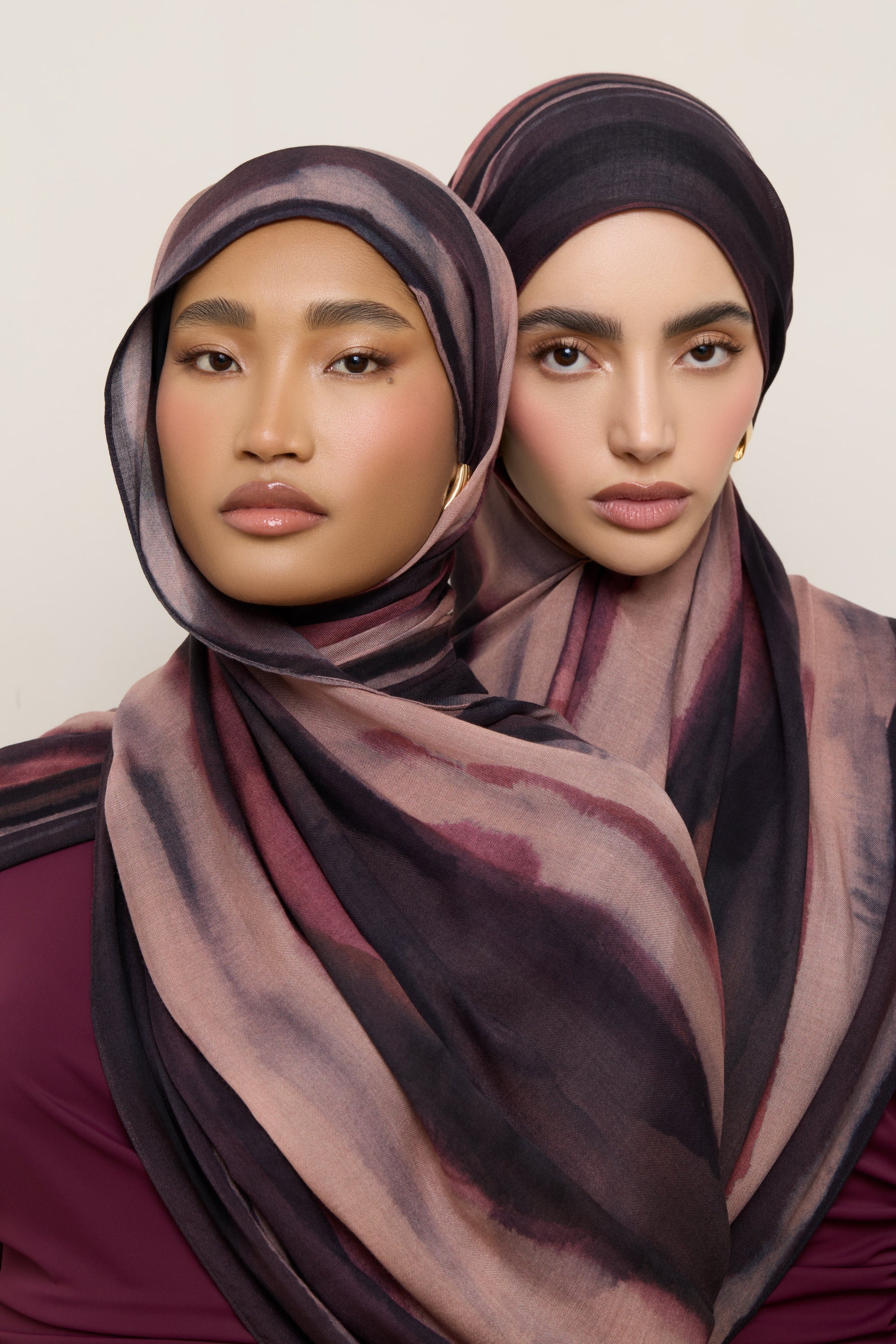 Printed Modal Hijab - Dusk Waves